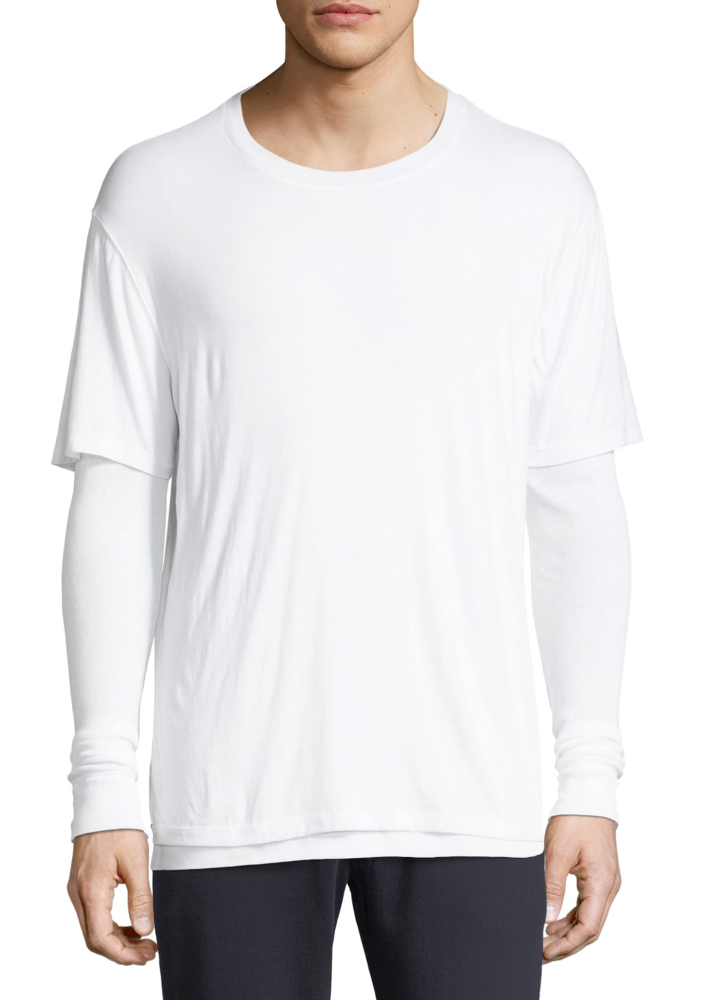 ASOS DESIGN oversized double layer long sleeve t-shirt with dip dye wash