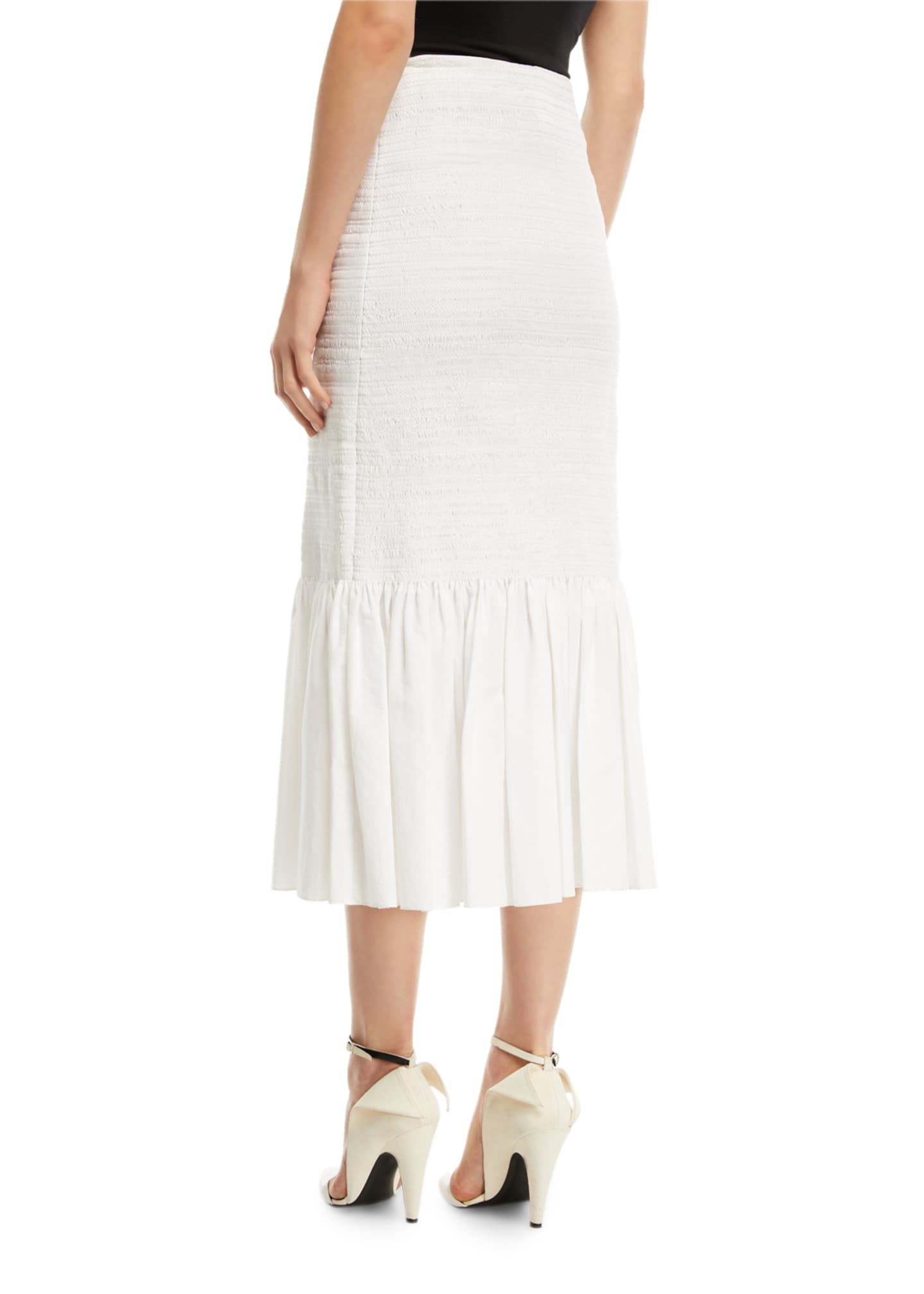 CALVIN KLEIN 205W39NYC Fitted Cotton Midi Skirt - Bergdorf Goodman