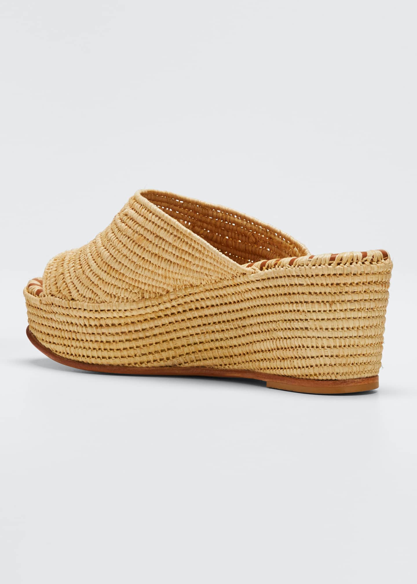 Carrie Forbes Karim Woven Raffia Wedge Slide Sandals Bergdorf Goodman