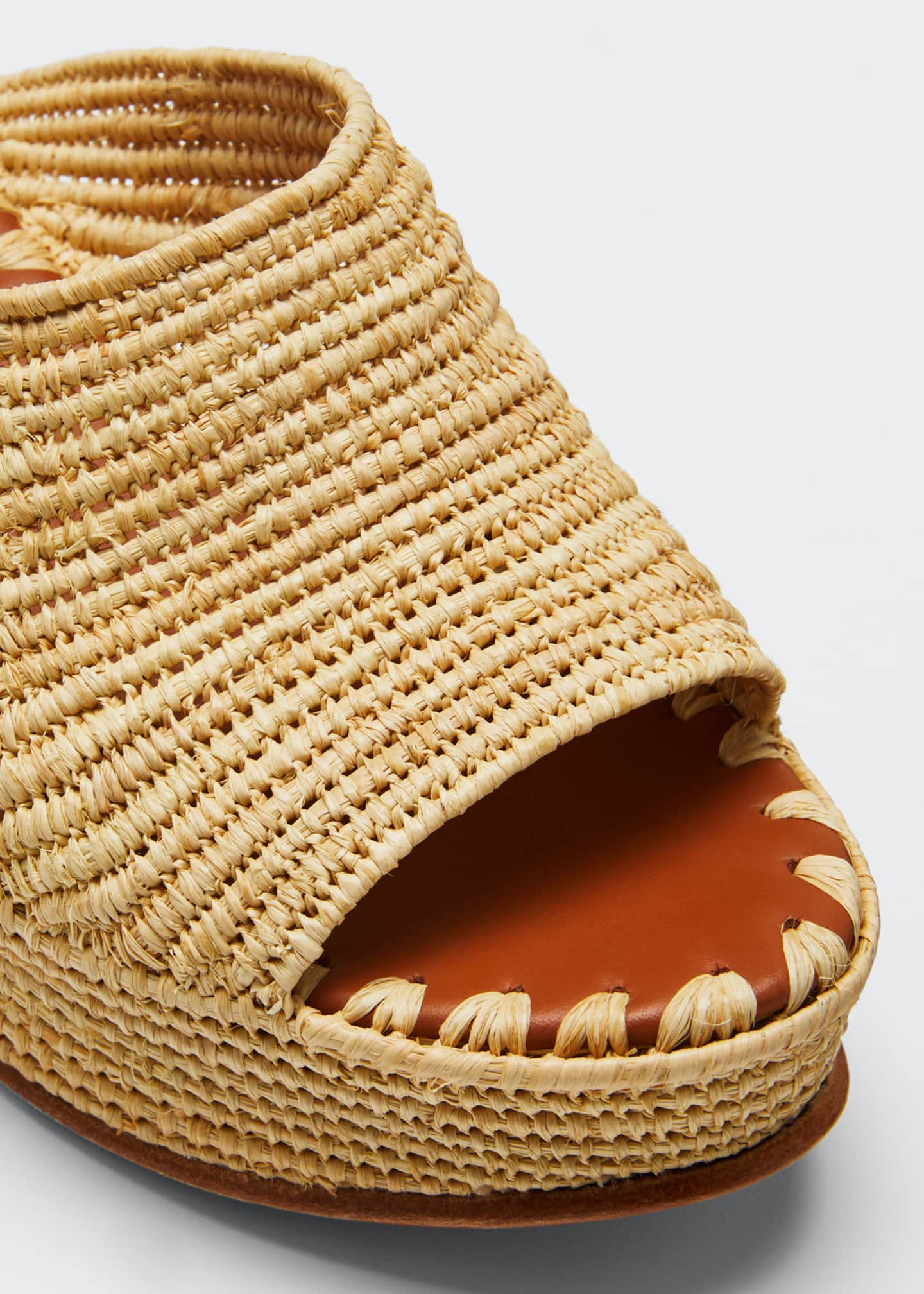 Carrie Forbes Karim Woven Raffia Wedge Slide Sandals Bergdorf Goodman
