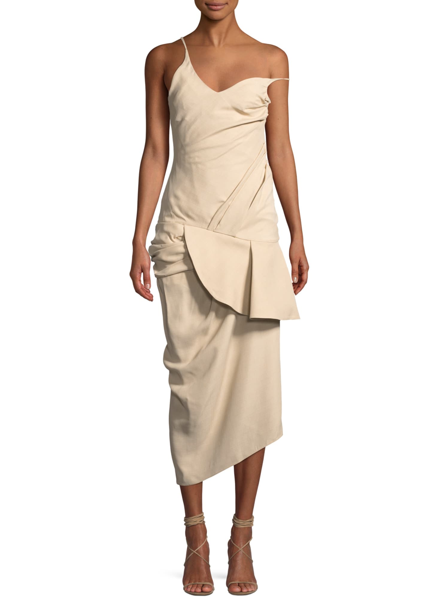 Jacquemus one shoulder hot sale dress