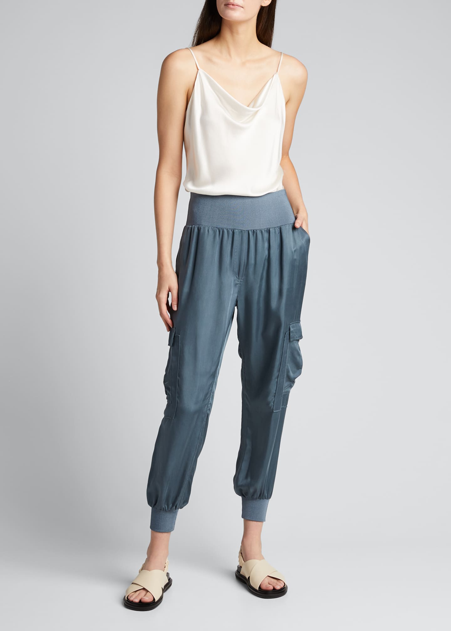 satin jogger pants