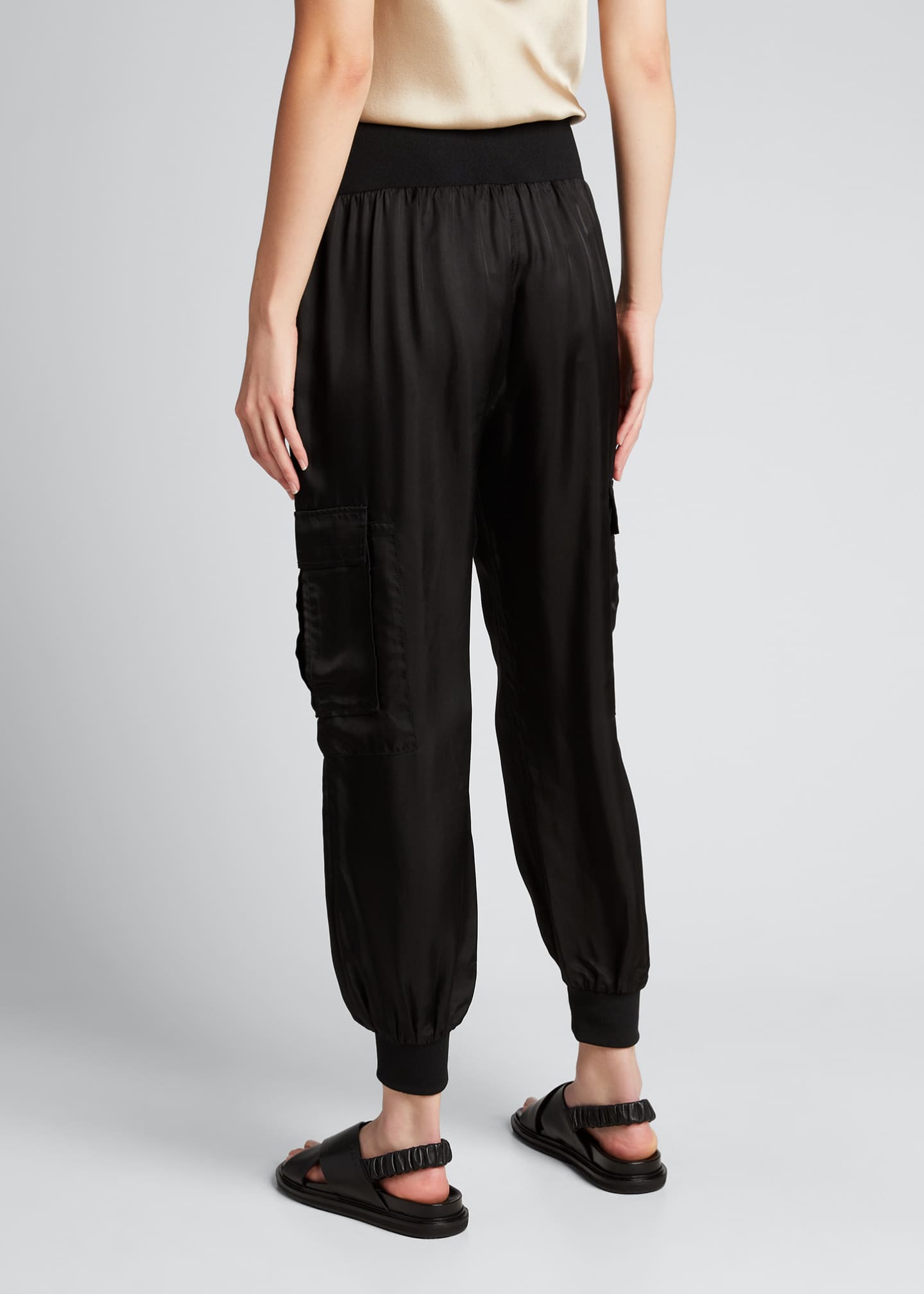 satin jogger pants