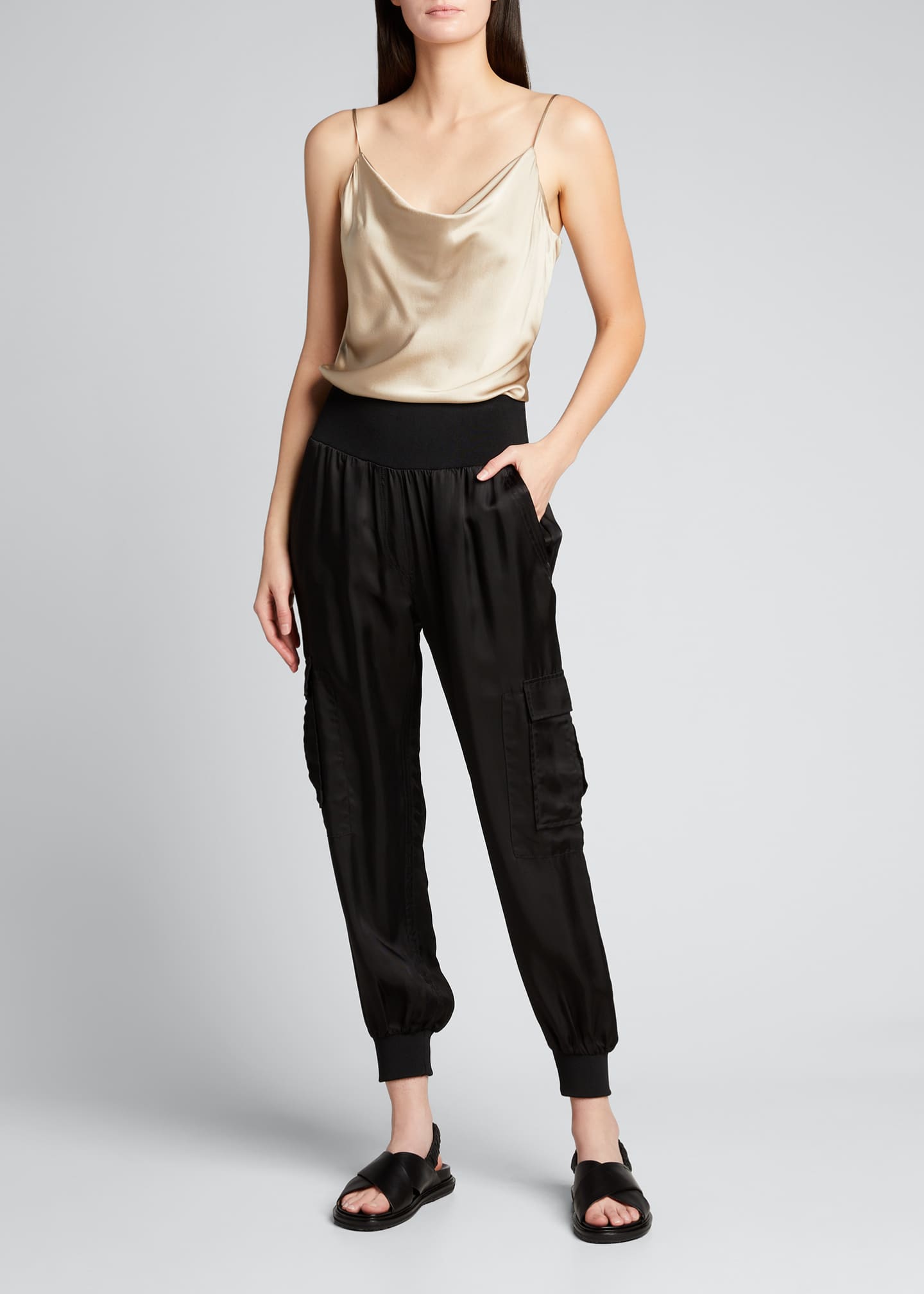 satin jogger pants