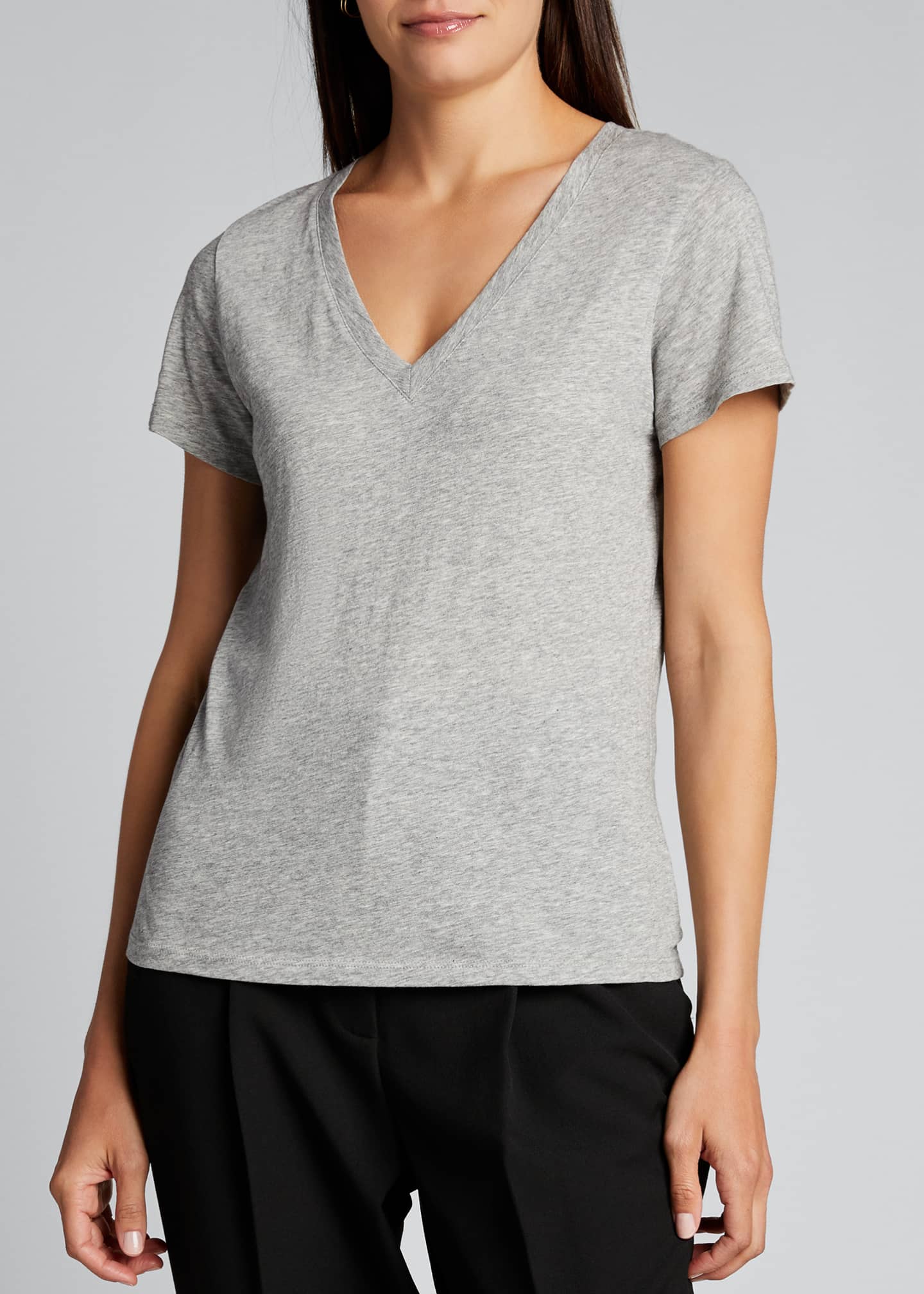 Vince Essential Pima Cotton V-Neck Tee - Bergdorf Goodman