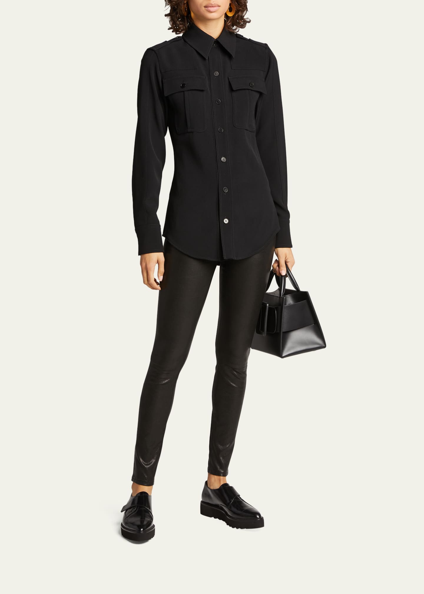 frame le skinny leather pants