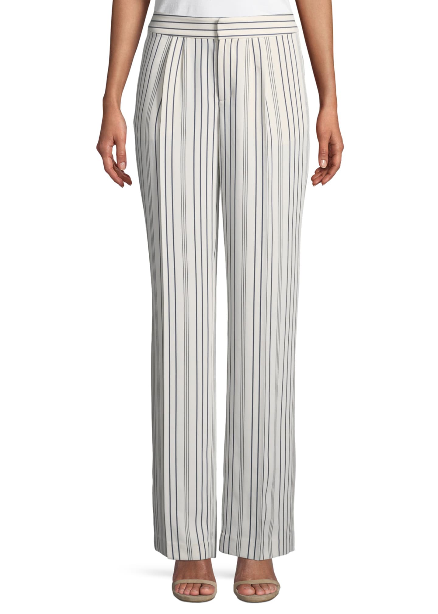 Straight leg striped pants online
