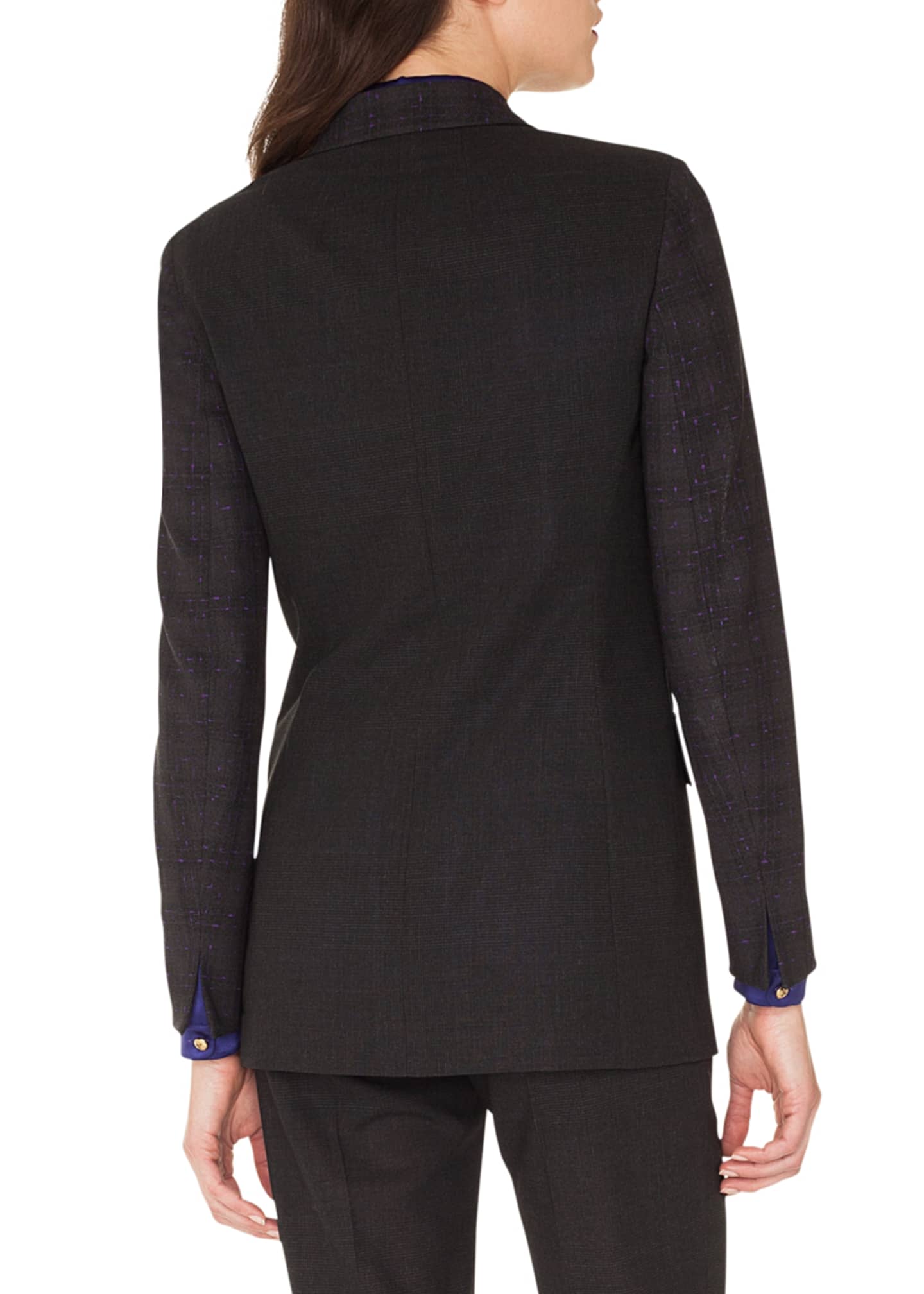 Akris Tweed Long-Sleeve Wool Jacket Image 2 of 2