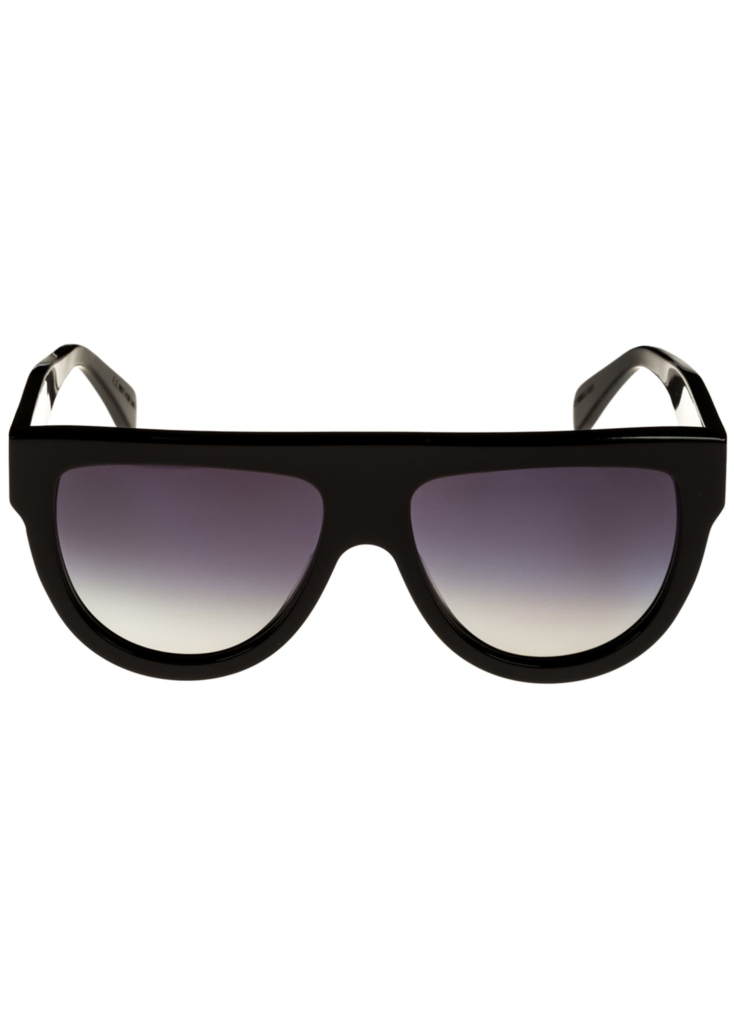 Celine Flattop Gradient Shield Sunglasses, Black Pattern - Bergdorf Goodman