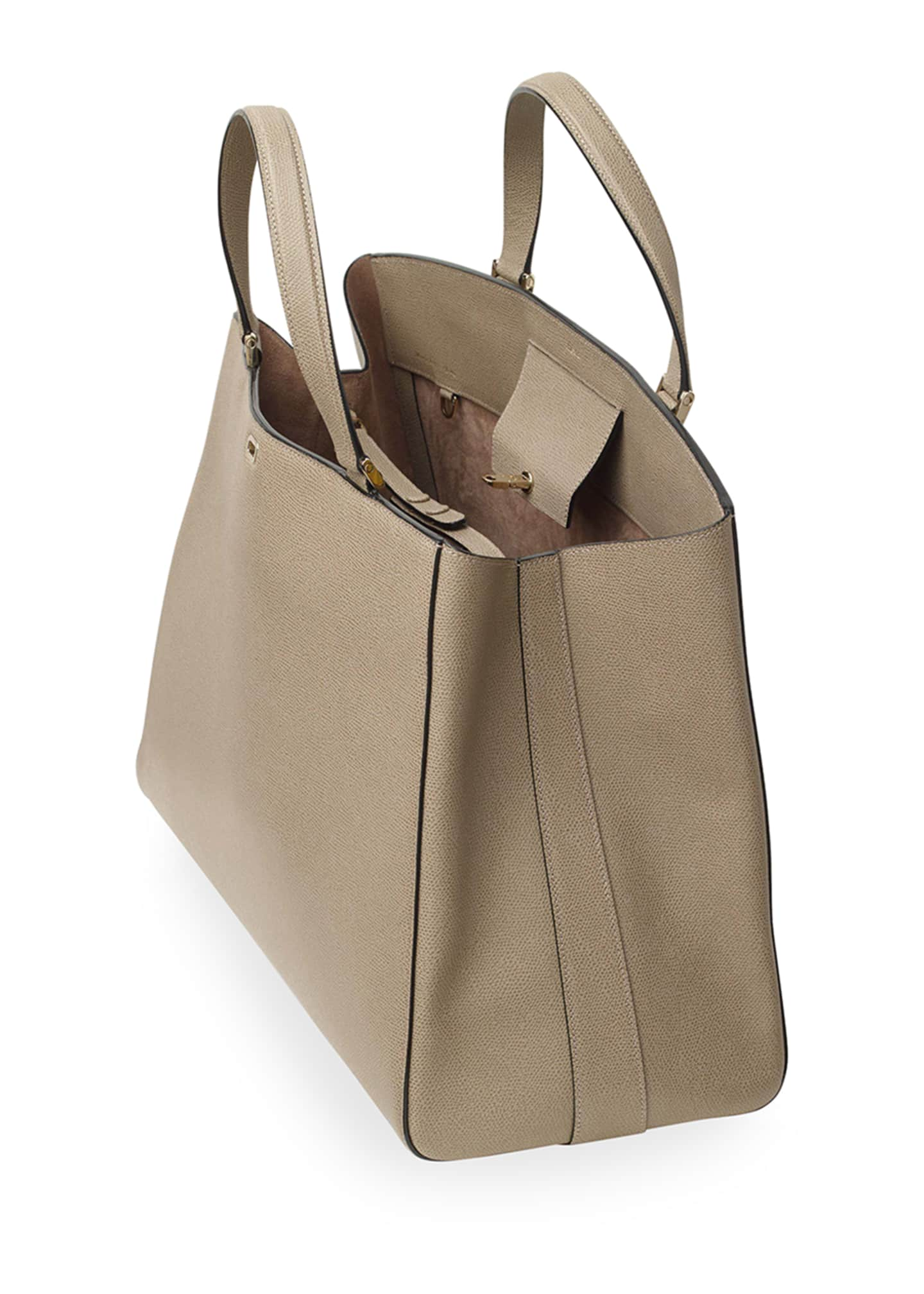 Valextra Brera Large Leather Top-Handle Tote Bag - Bergdorf Goodman