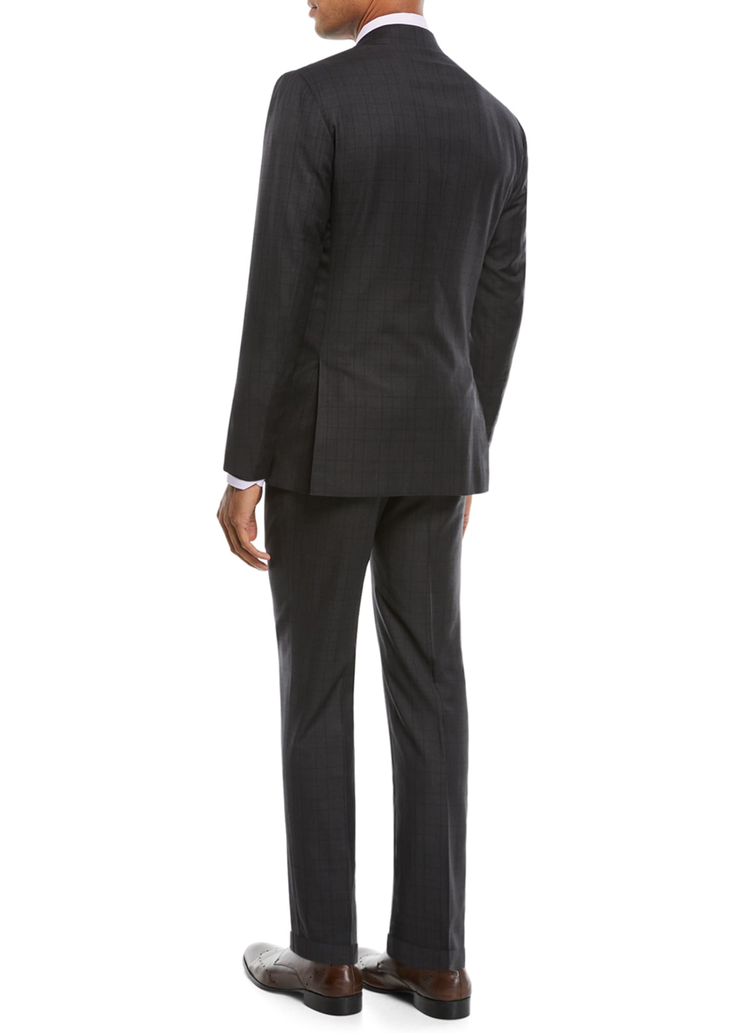 Kiton Men's Tonal Plaid Two-Piece Three-Button Suit - Bergdorf Goodman
