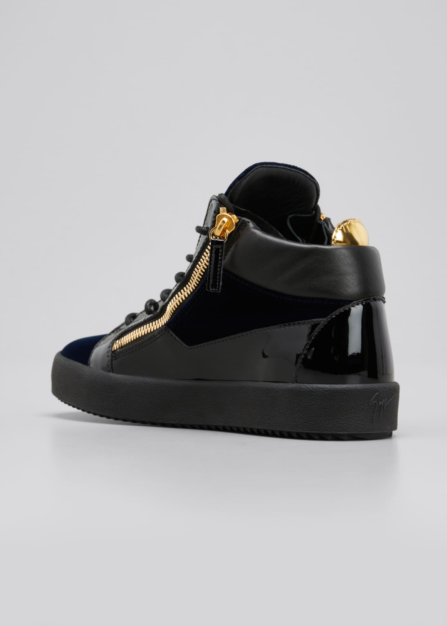 giuseppe zanotti leather may mid top trainers