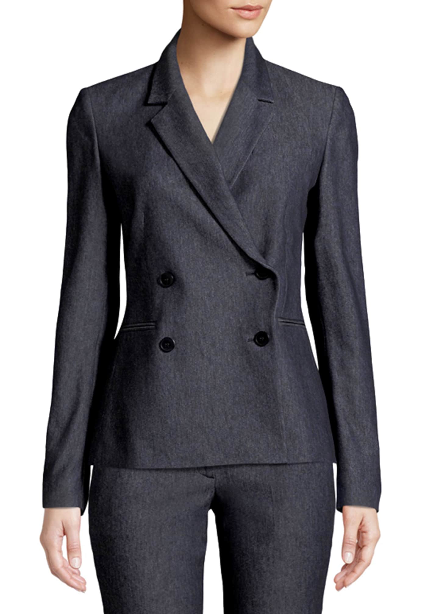 Theory DoubleBreasted Twill Blazer Bergdorf Goodman