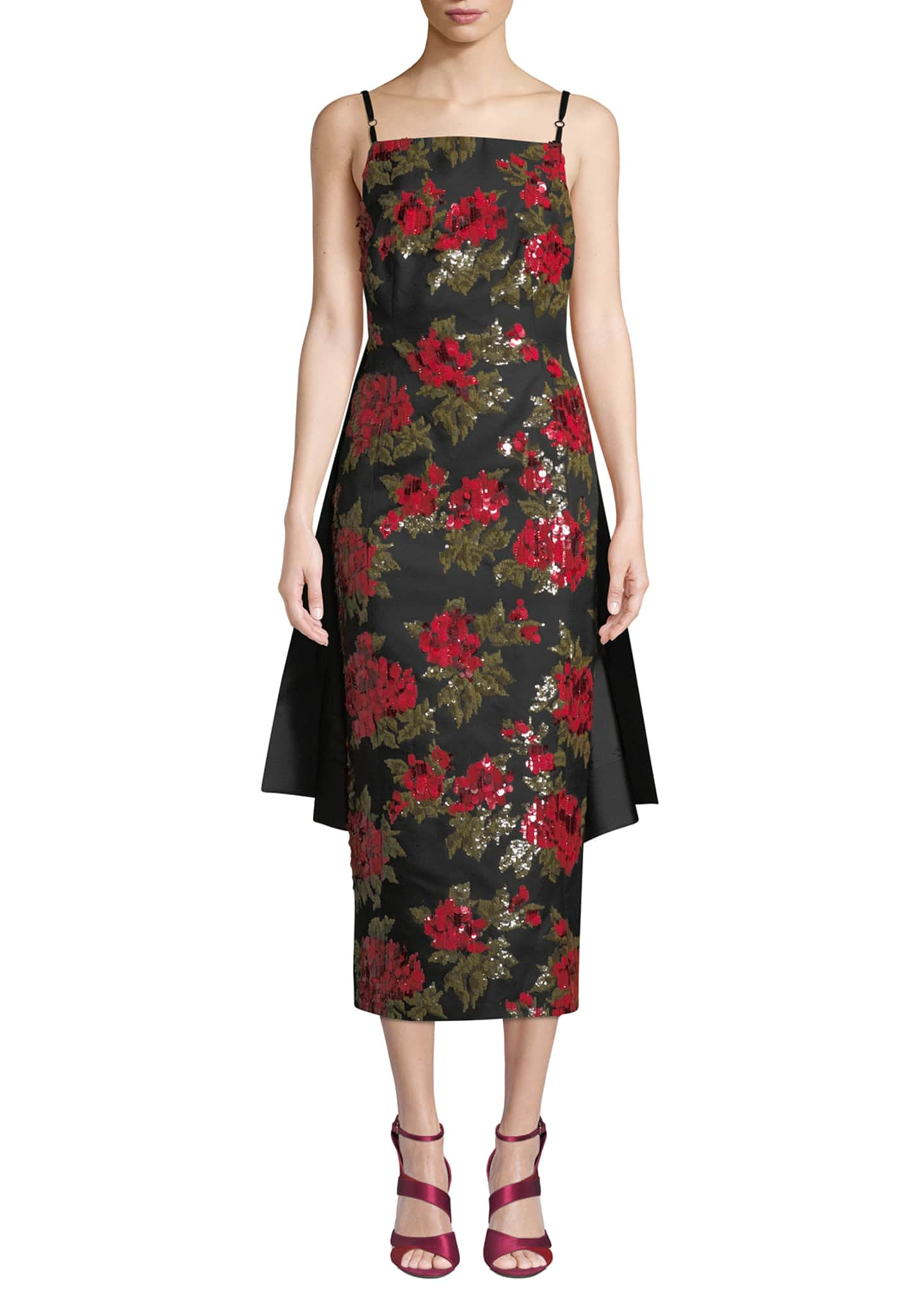 michael kors floral embroidered dress