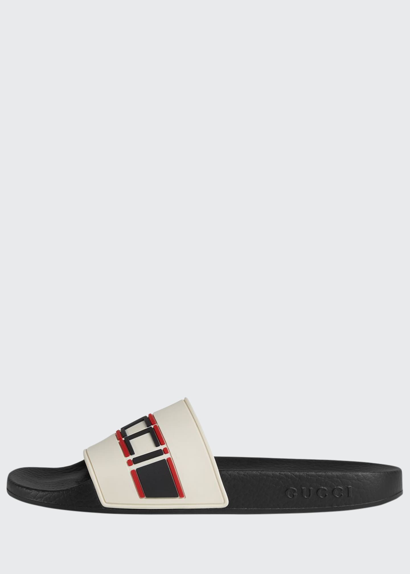 Gucci Logo Rubber Pool Sandals Bergdorf Goodman
