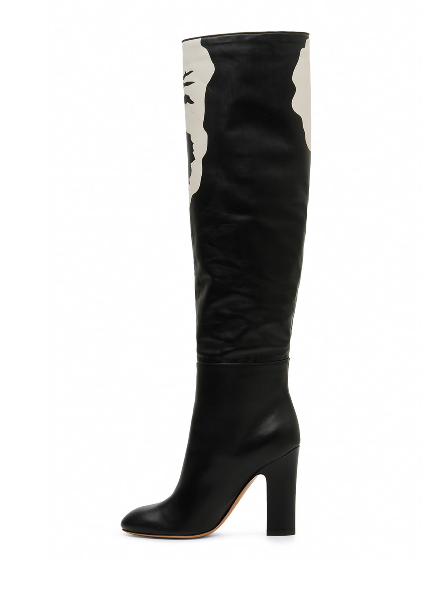 Valentino Garavani Pansy Leather Knee Boots - Bergdorf