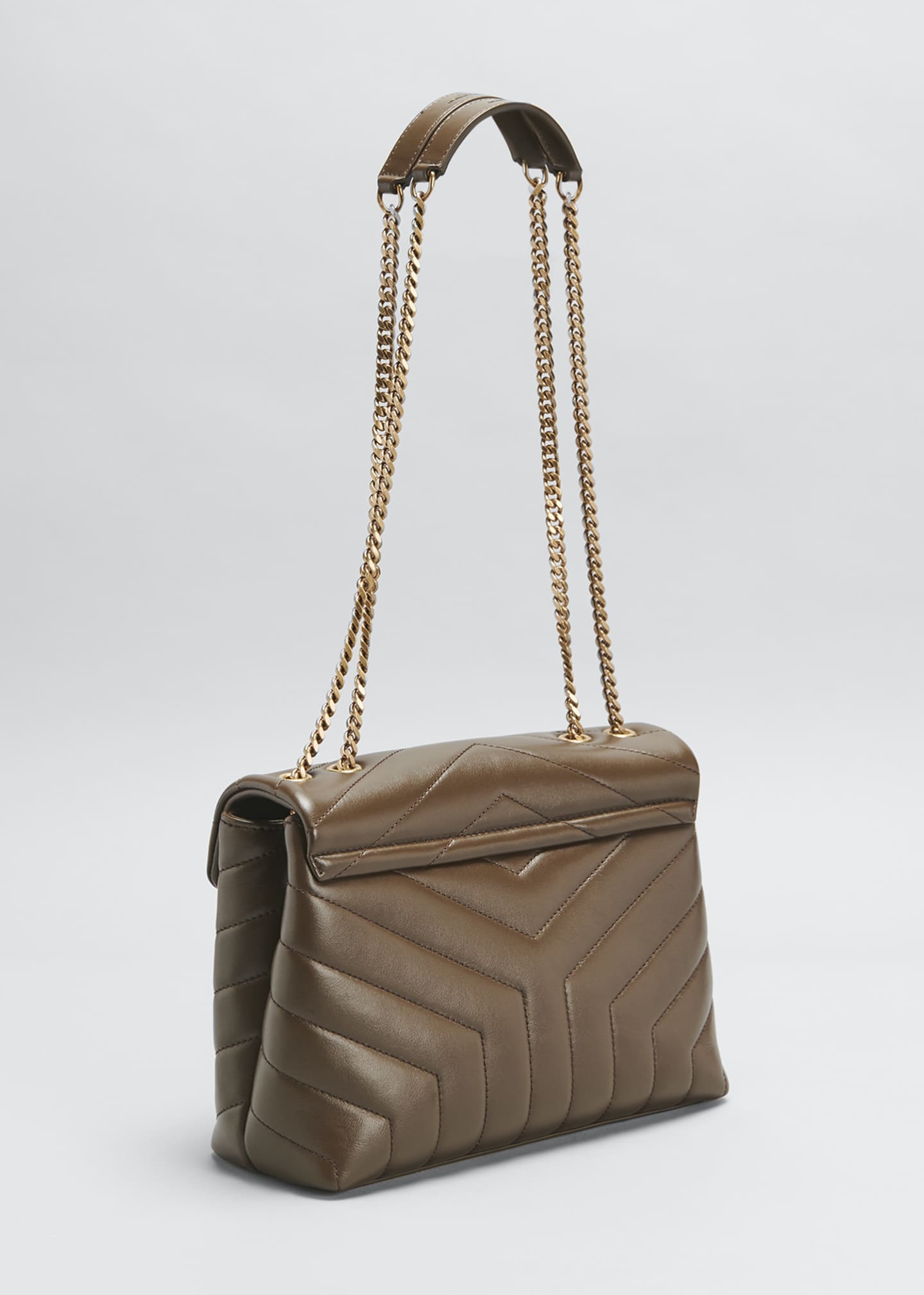 Saint Laurent Loulou Small Matelasse Calfskin FlapTop Shoulder Bag