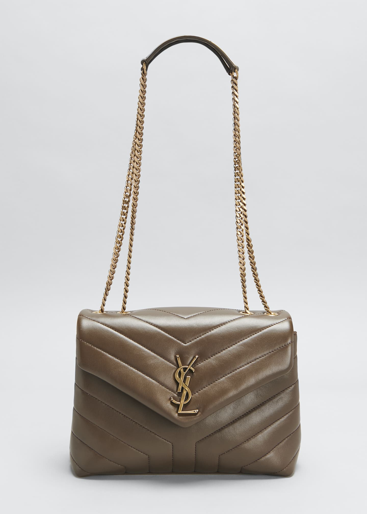 Saint Laurent Loulou Small Matelasse Calfskin FlapTop Shoulder Bag