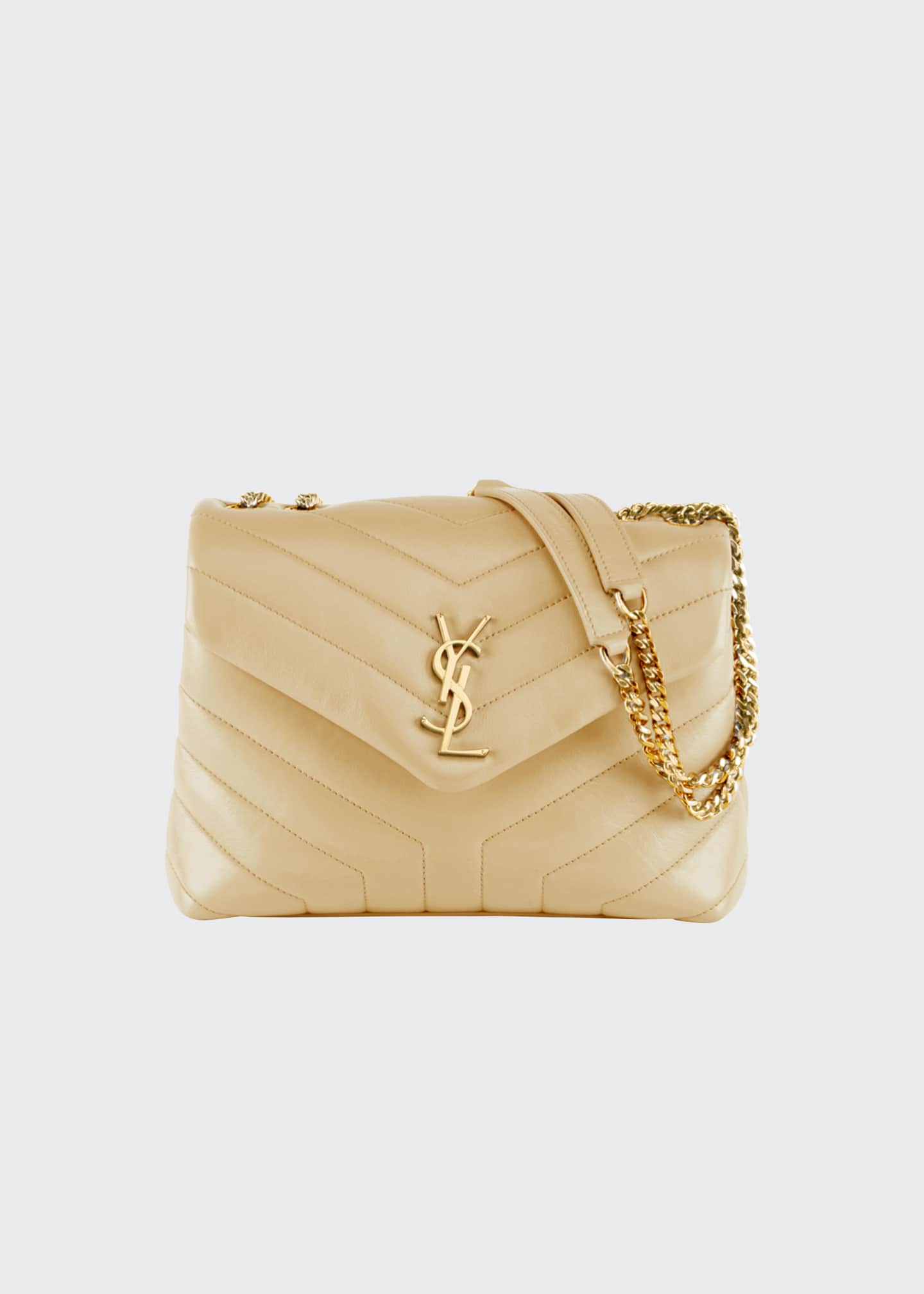 Saint Laurent Loulou Small Matelasse Calfskin FlapTop Shoulder Bag