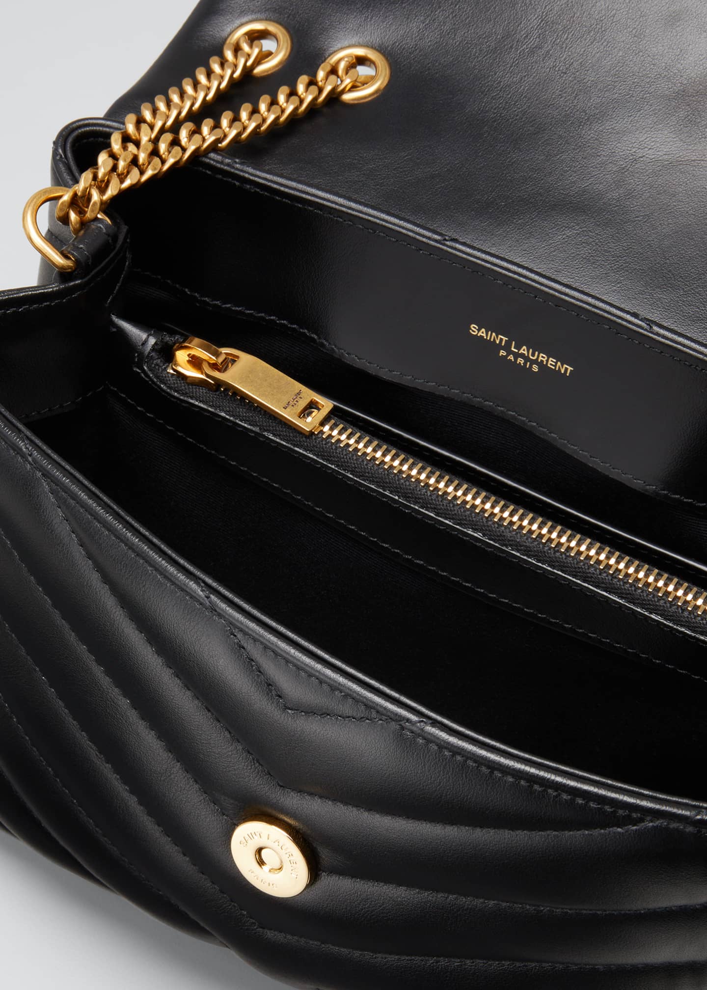 Saint Laurent Loulou Small Matelasse Calfskin FlapTop Shoulder Bag