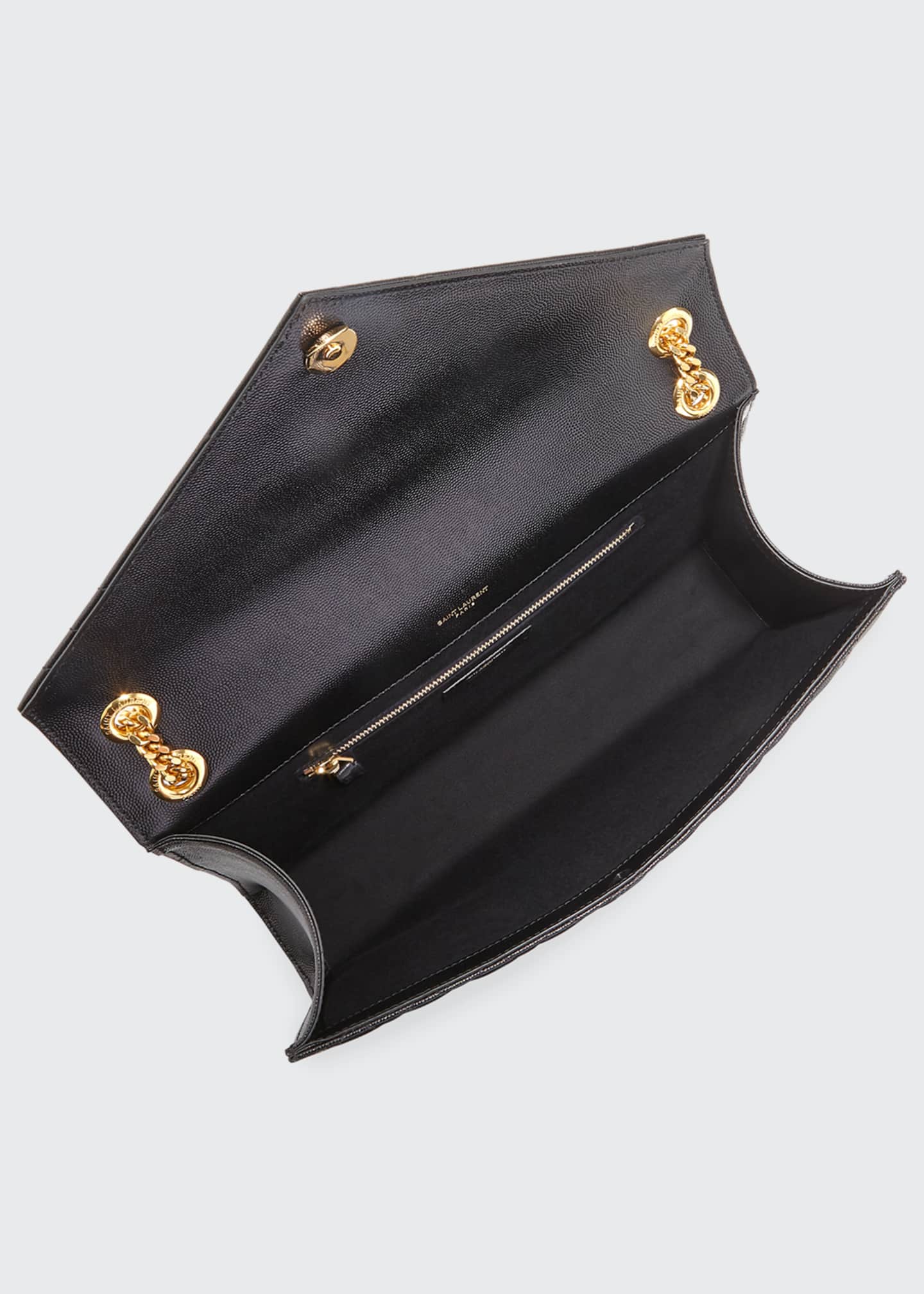 Saint Laurent Monogram YSL VFlap Large TriQuilt Envelope Chain