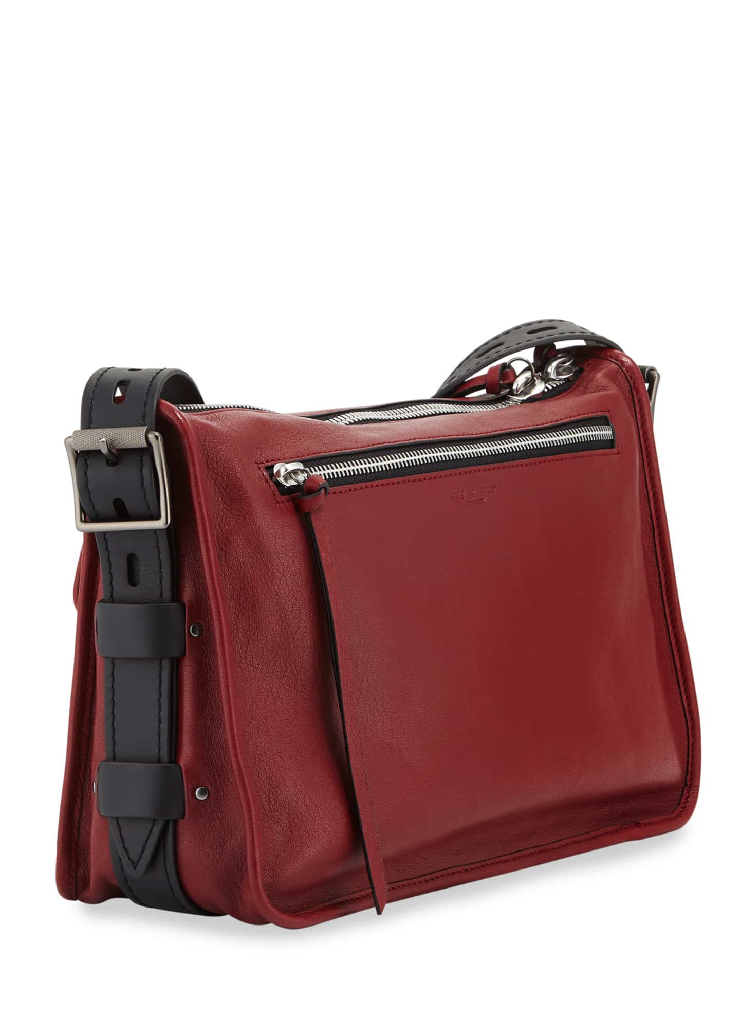 Rag & Bone Field Leather & Calf Hair Messenger Crossbody Bag Bergdorf