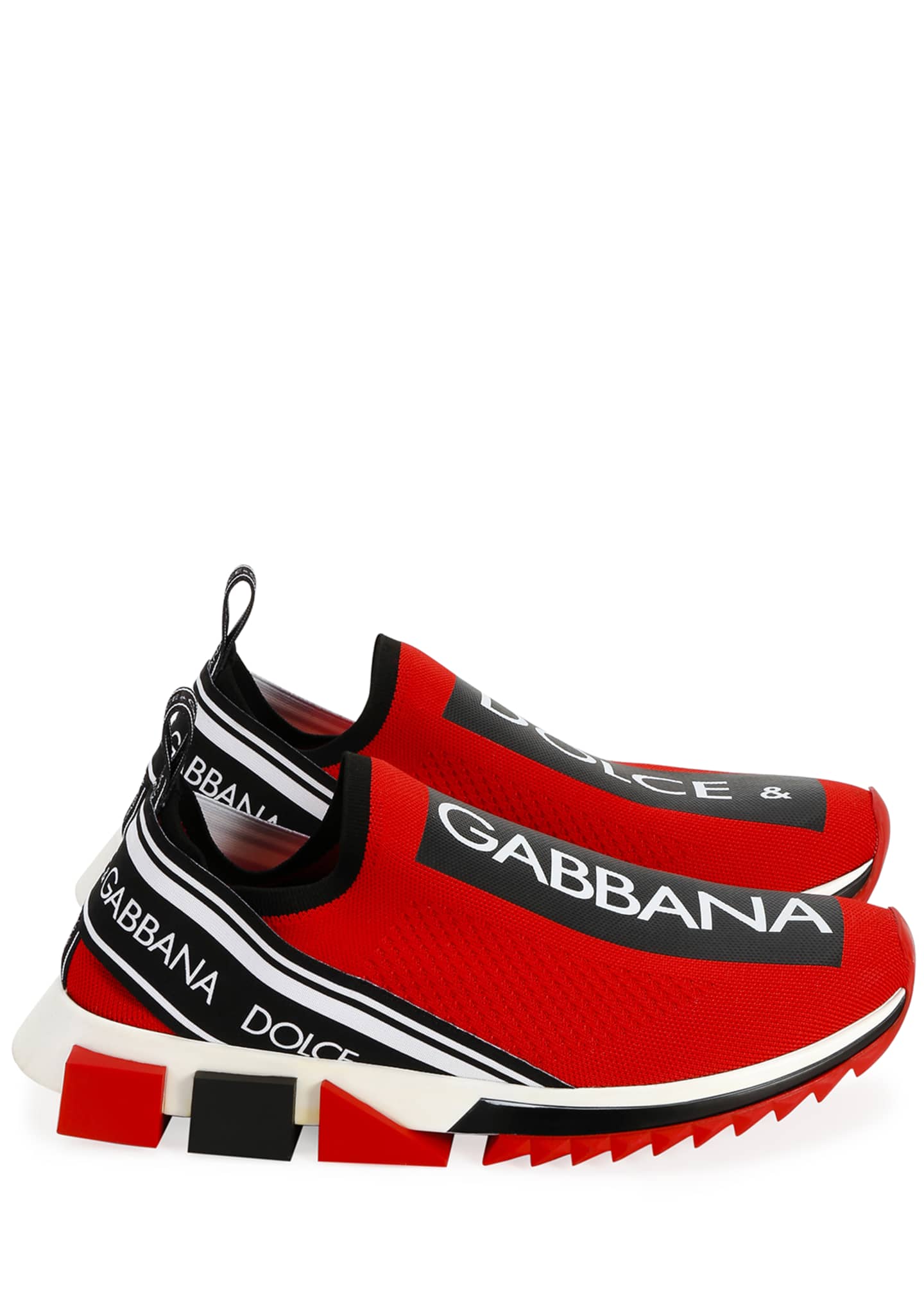 Dolce & Gabbana Men's Sorrento Logo-Stripe Sock Sneakers - Bergdorf Goodman