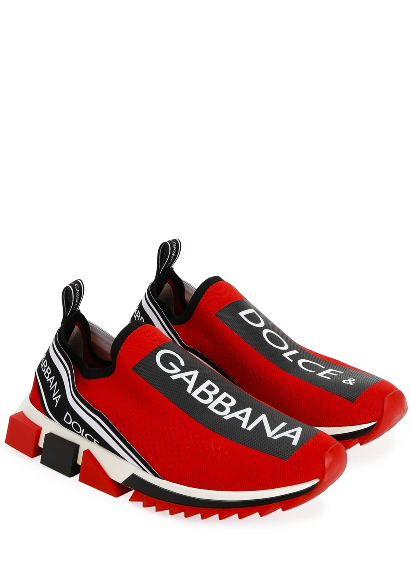 Dolce & Gabbana Men's Sorrento Logo-Stripe Sock Sneakers - Bergdorf Goodman