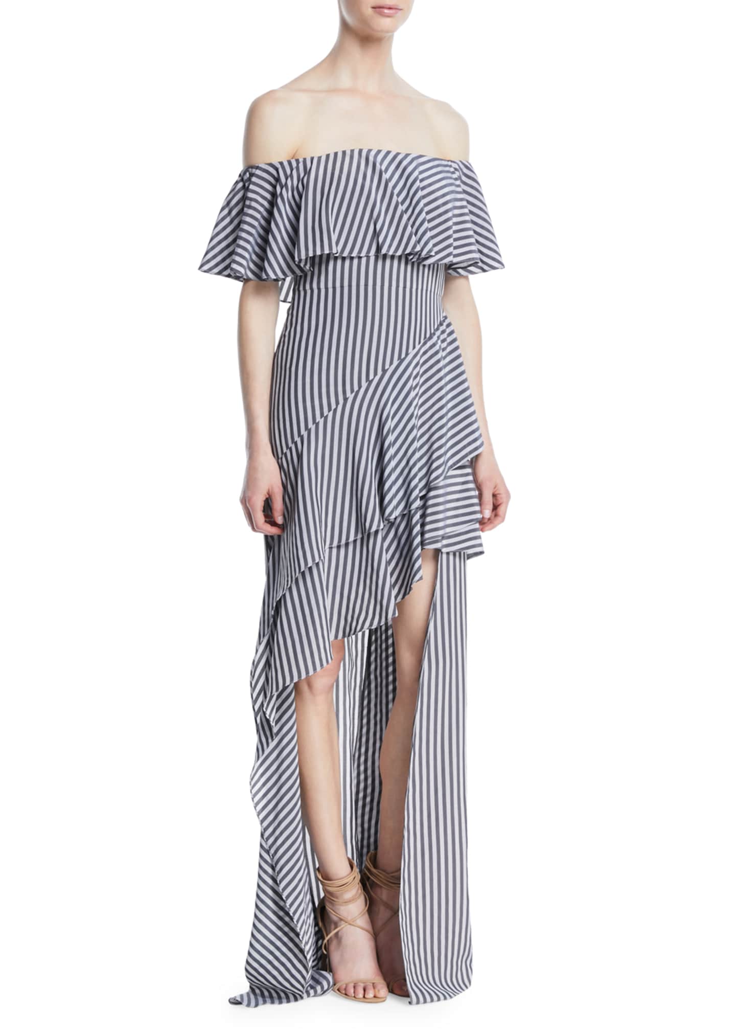 Halston heritage off the shoulder hot sale dress