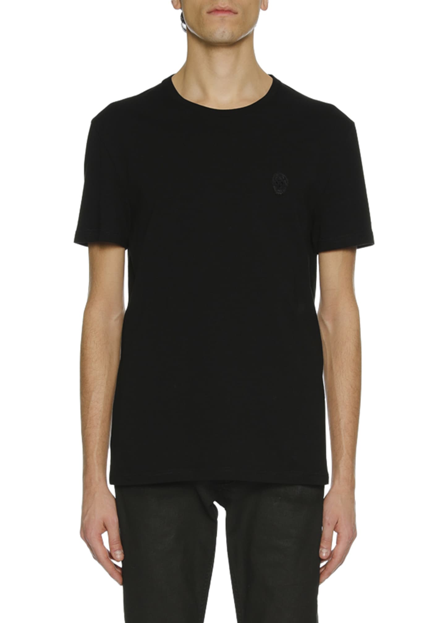 Alexander Mcqueen Men S Skull Applique Jersey T Shirt Bergdorf