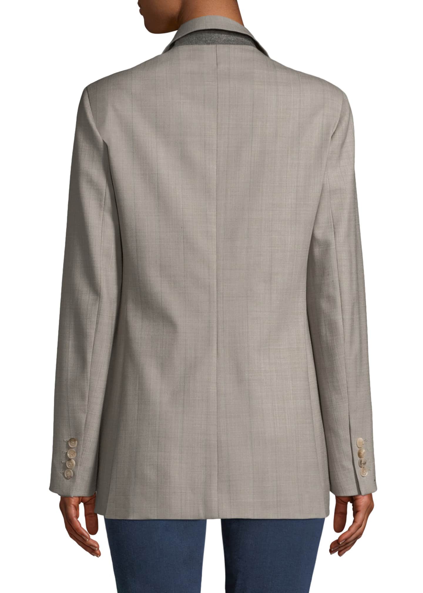 THE ROW Presner Double-Breasted Canvas Wool Blazer - Bergdorf Goodman