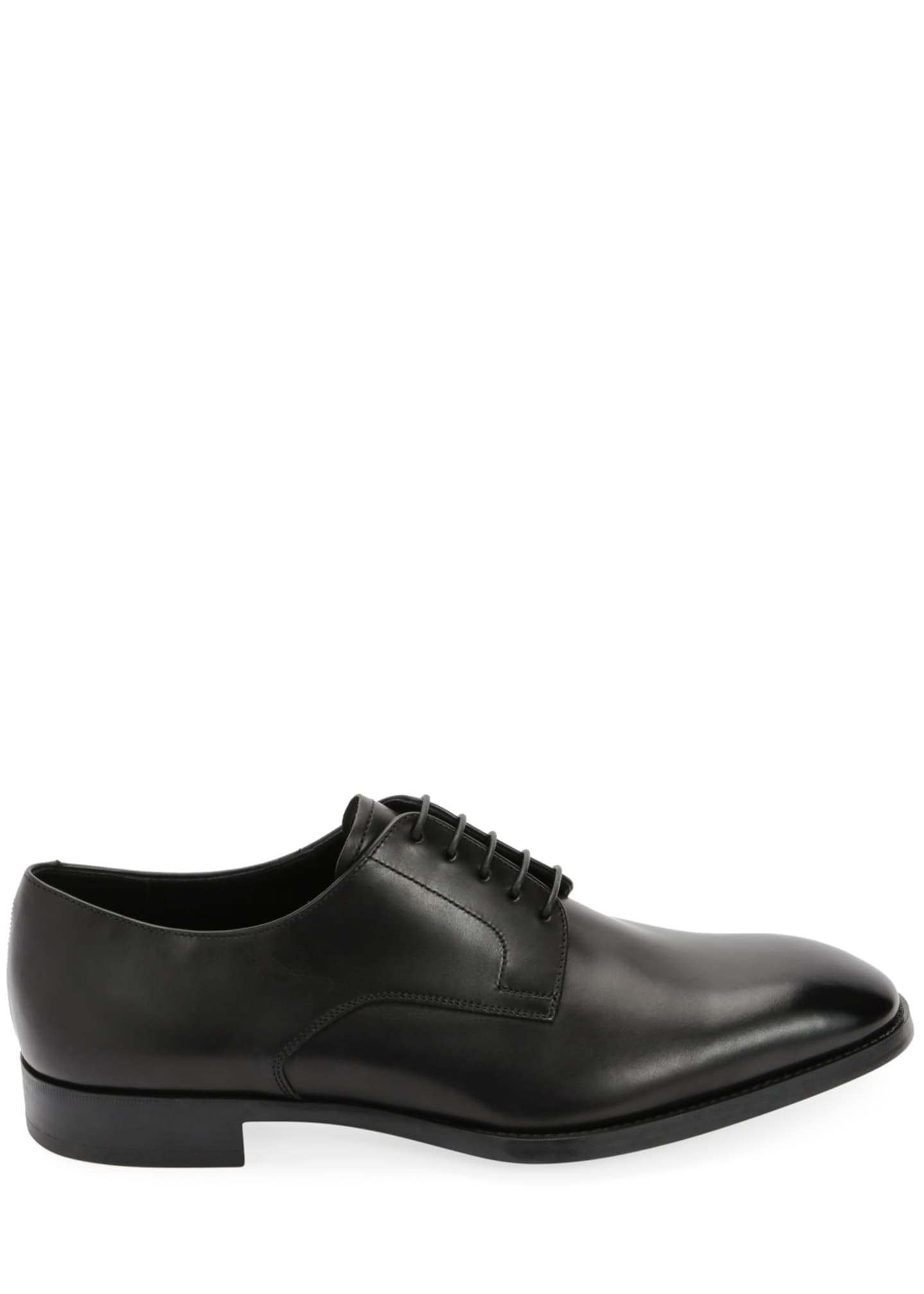 Giorgio Armani Men's Smooth Leather Rubber-Sole Derby Shoe - Bergdorf ...