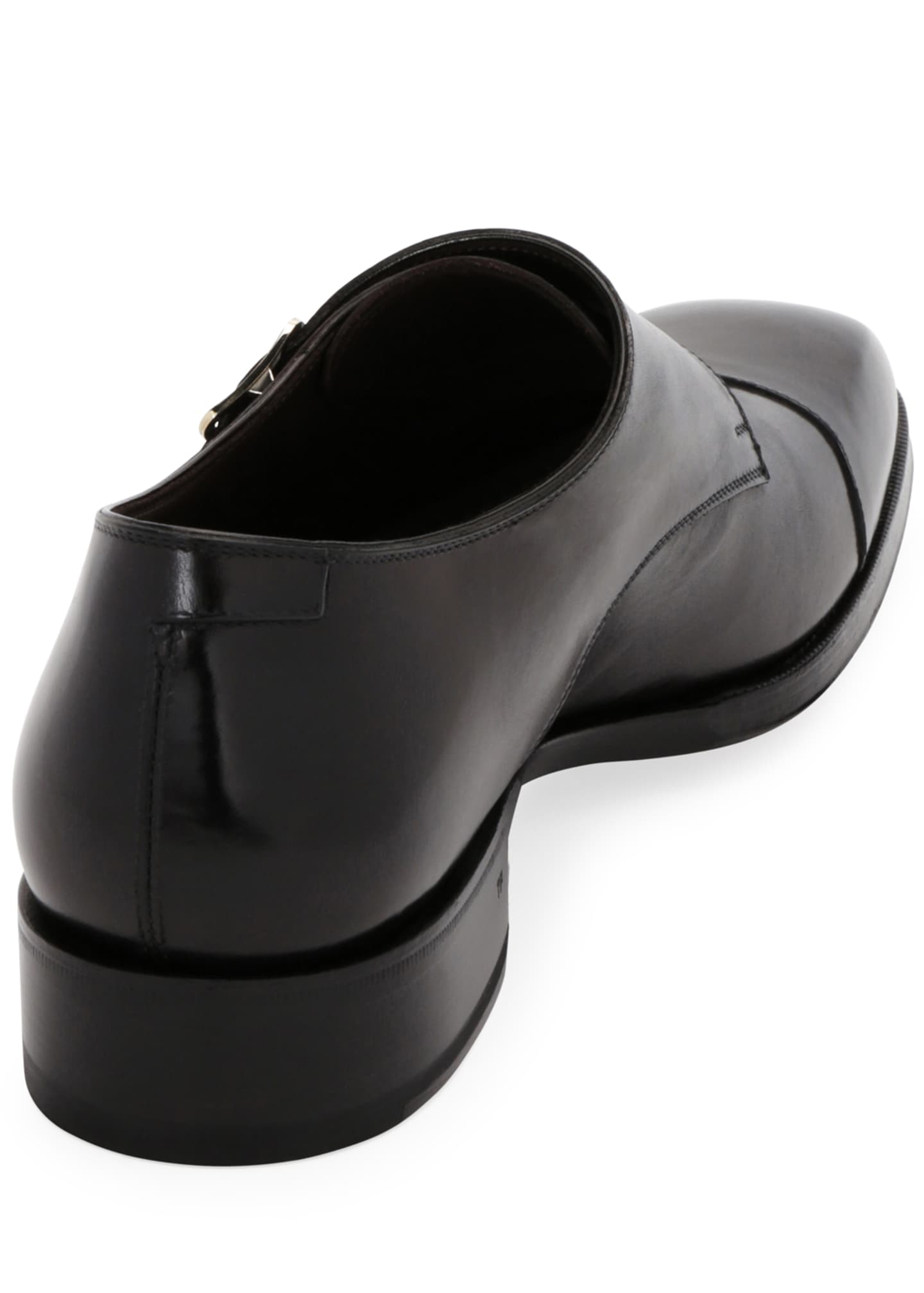 TOM FORD Men's Elkan Double-Monk Leather Loafers - Bergdorf Goodman