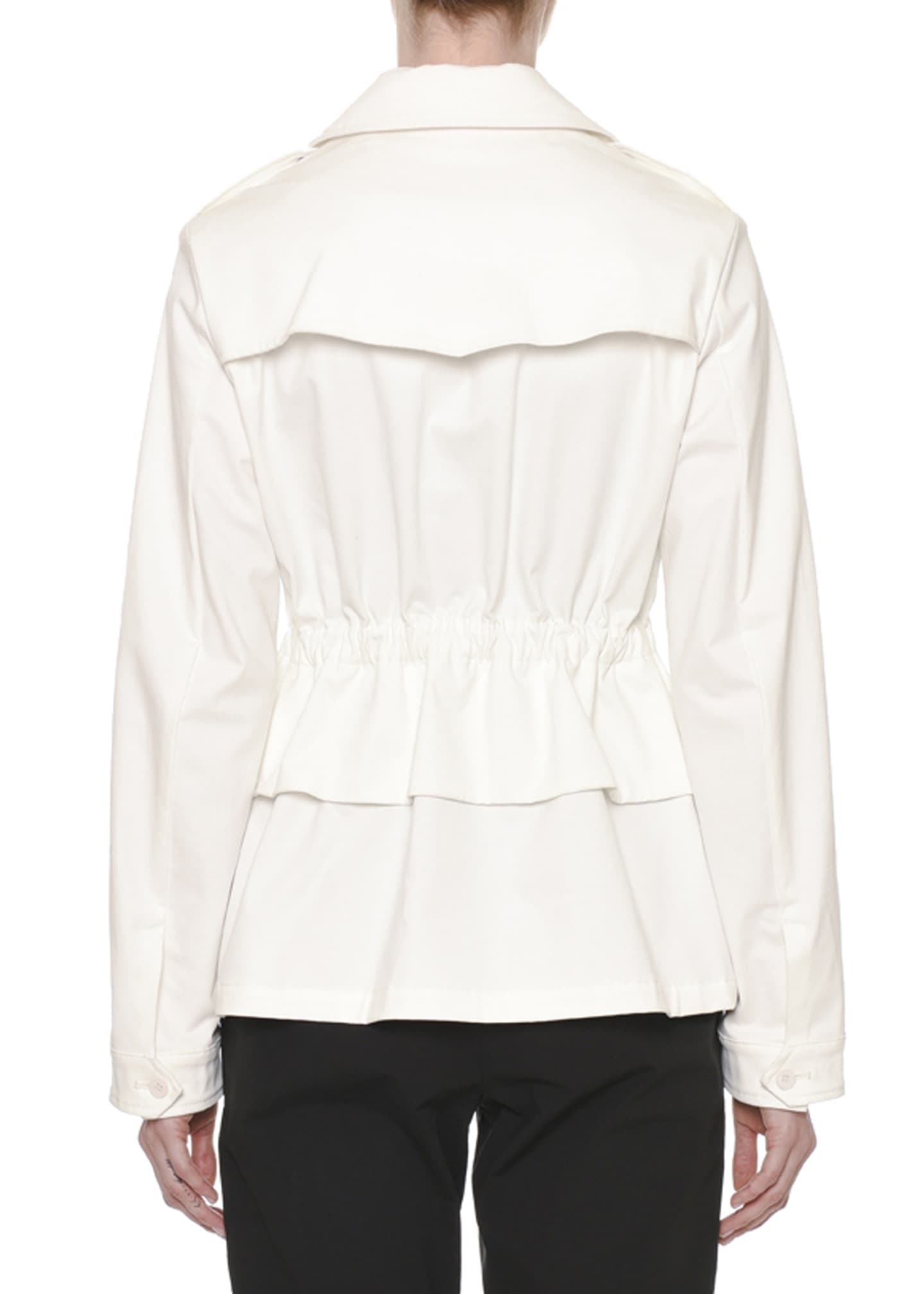 Tomas Maier Notched-Collar Button-Down Peplum Jacket Image 2 of 3