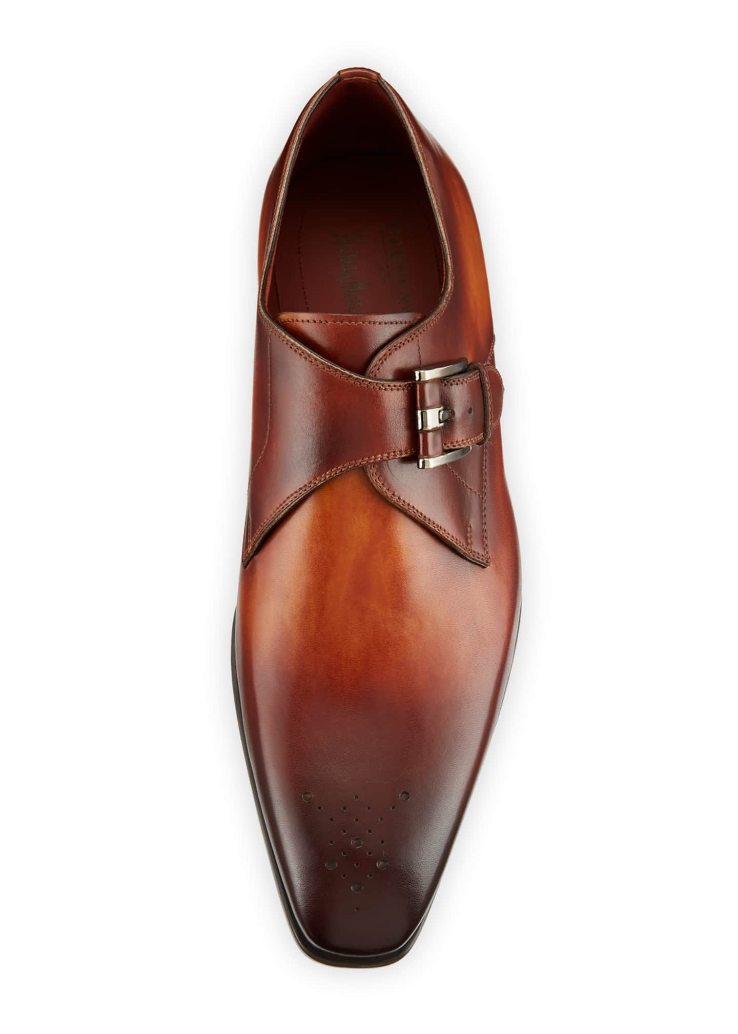 Magnanni for Neiman Marcus Men's Single-Monk Leather Shoes - Bergdorf ...