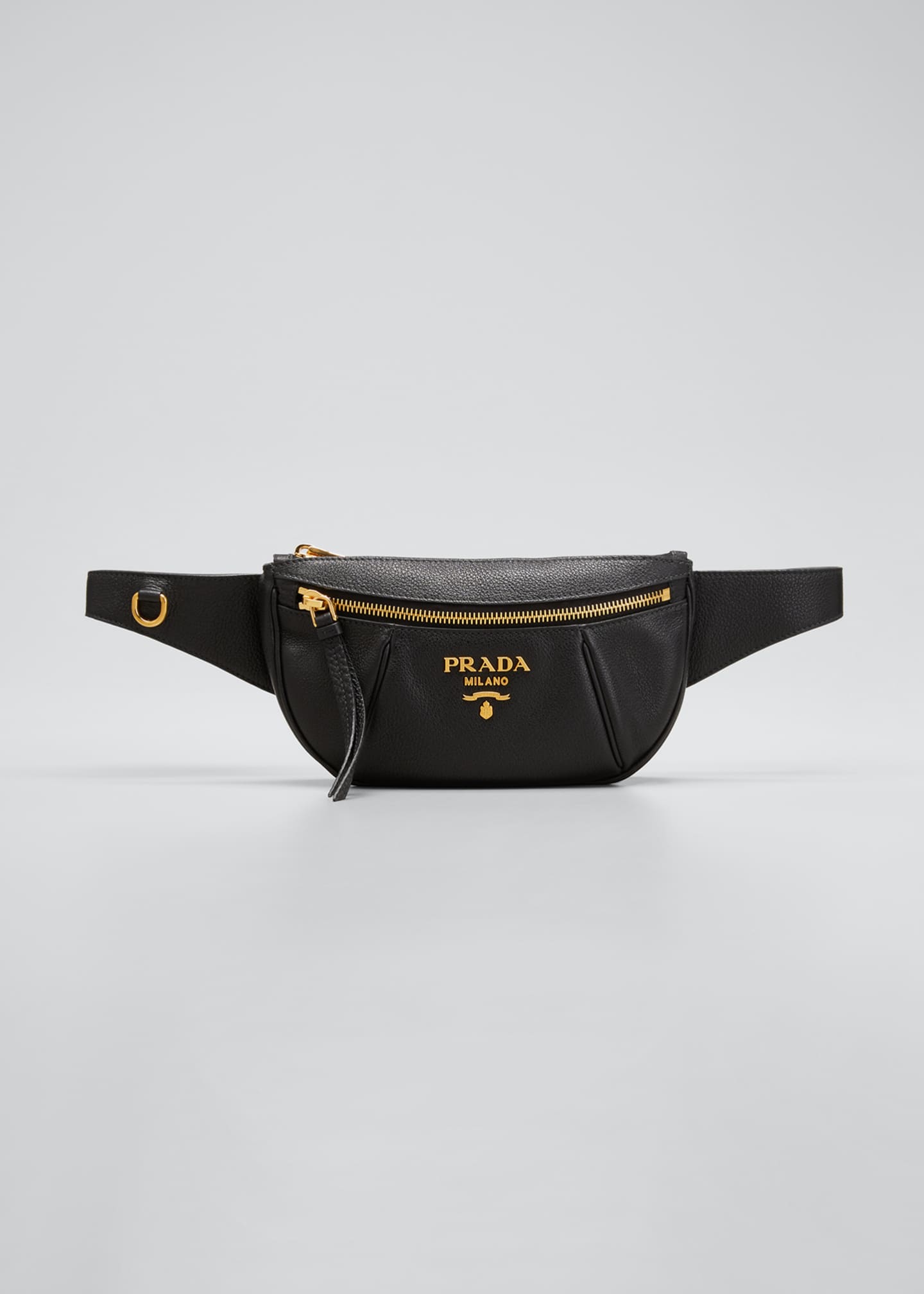 prada small daino leather belt bag