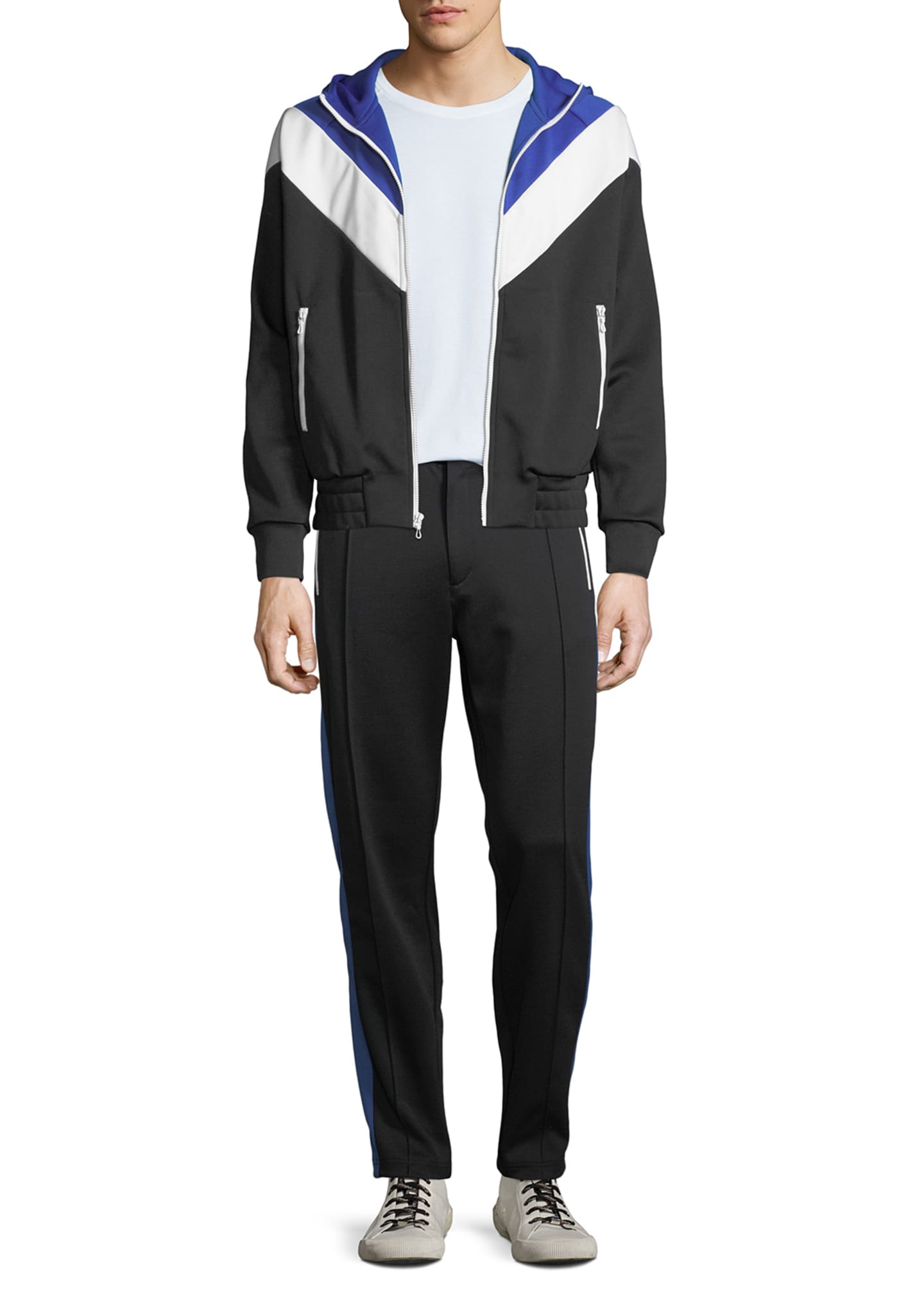 Men s Colorblock Zip Front Hoodie