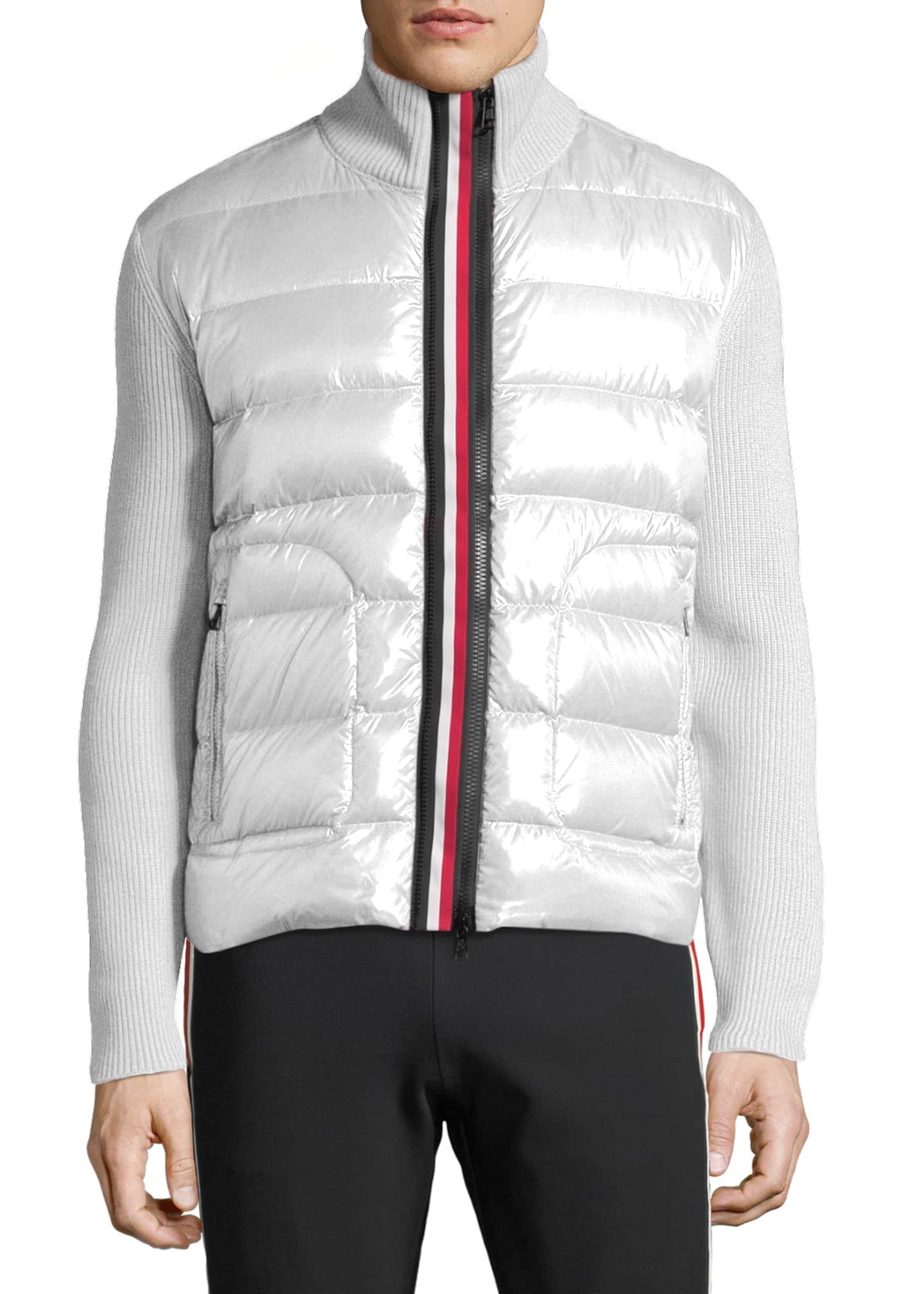 Moncler Men's ZipFront Down Puffer Sweater Bergdorf Goodman
