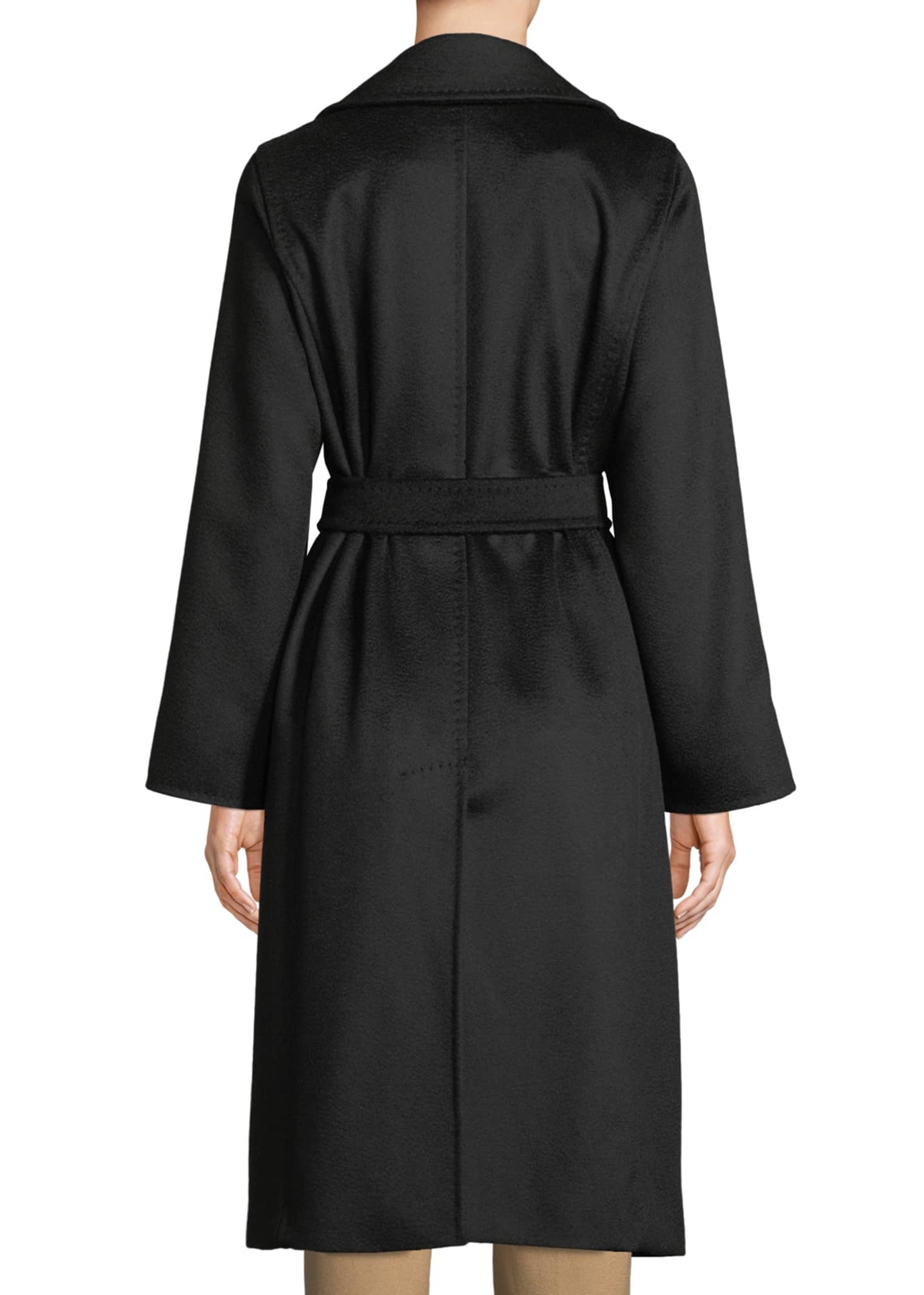 Max Mara Manuel Belted Camel Hair Coat, Black - Bergdorf ...