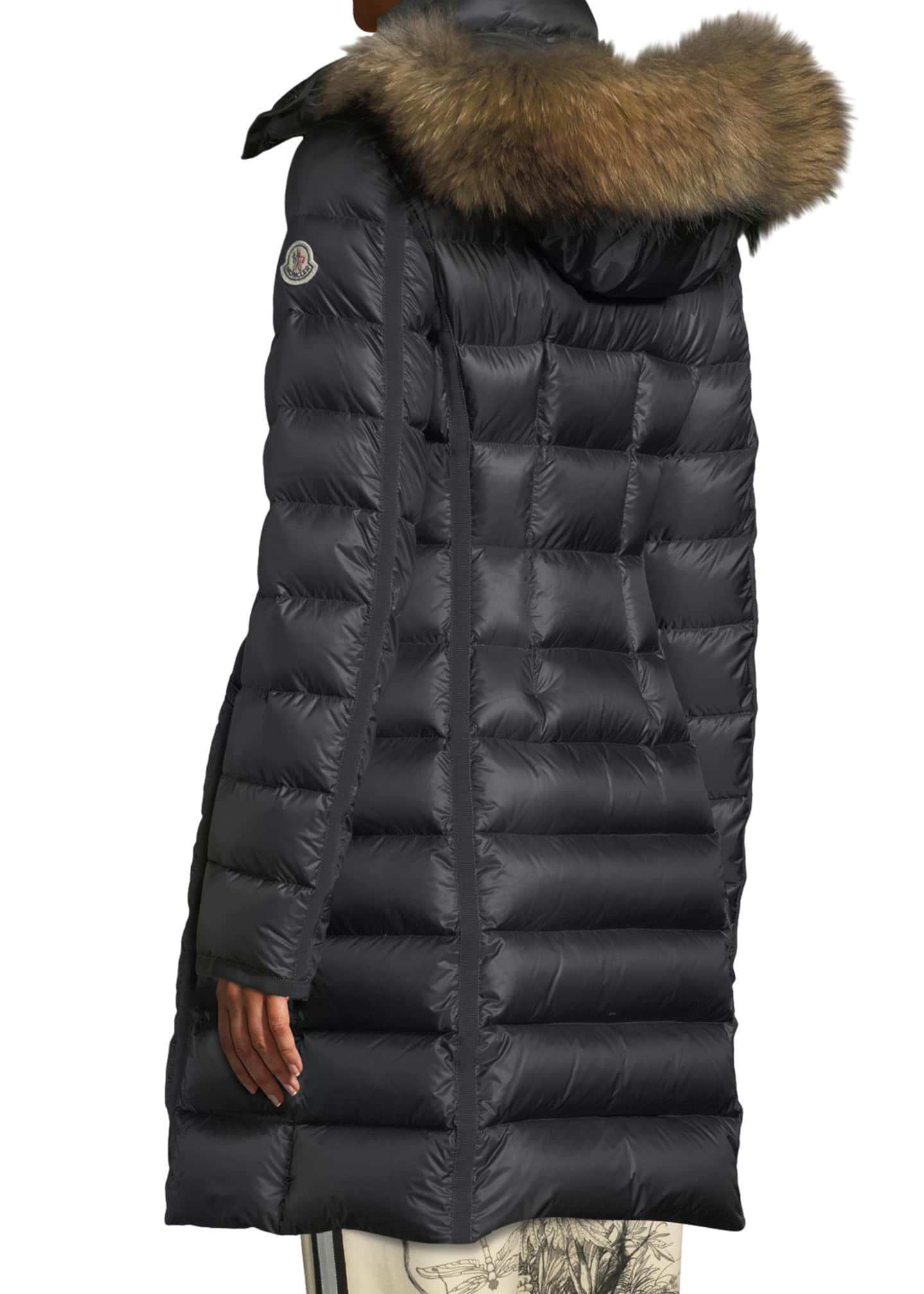 Moncler Hermifur Fitted Puffer Coat w/ Removable Fur Hood - Bergdorf ...