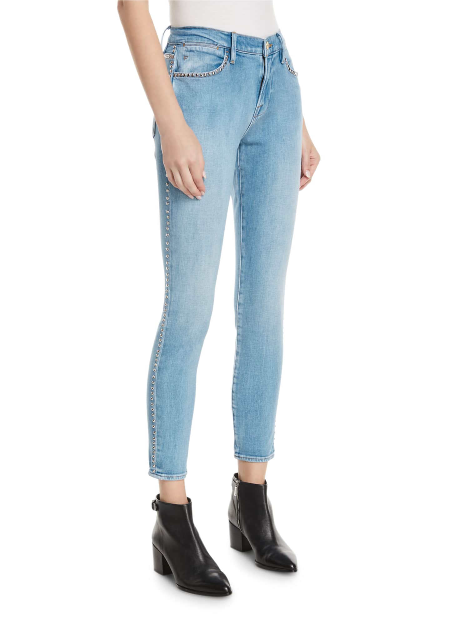 frame studded jeans