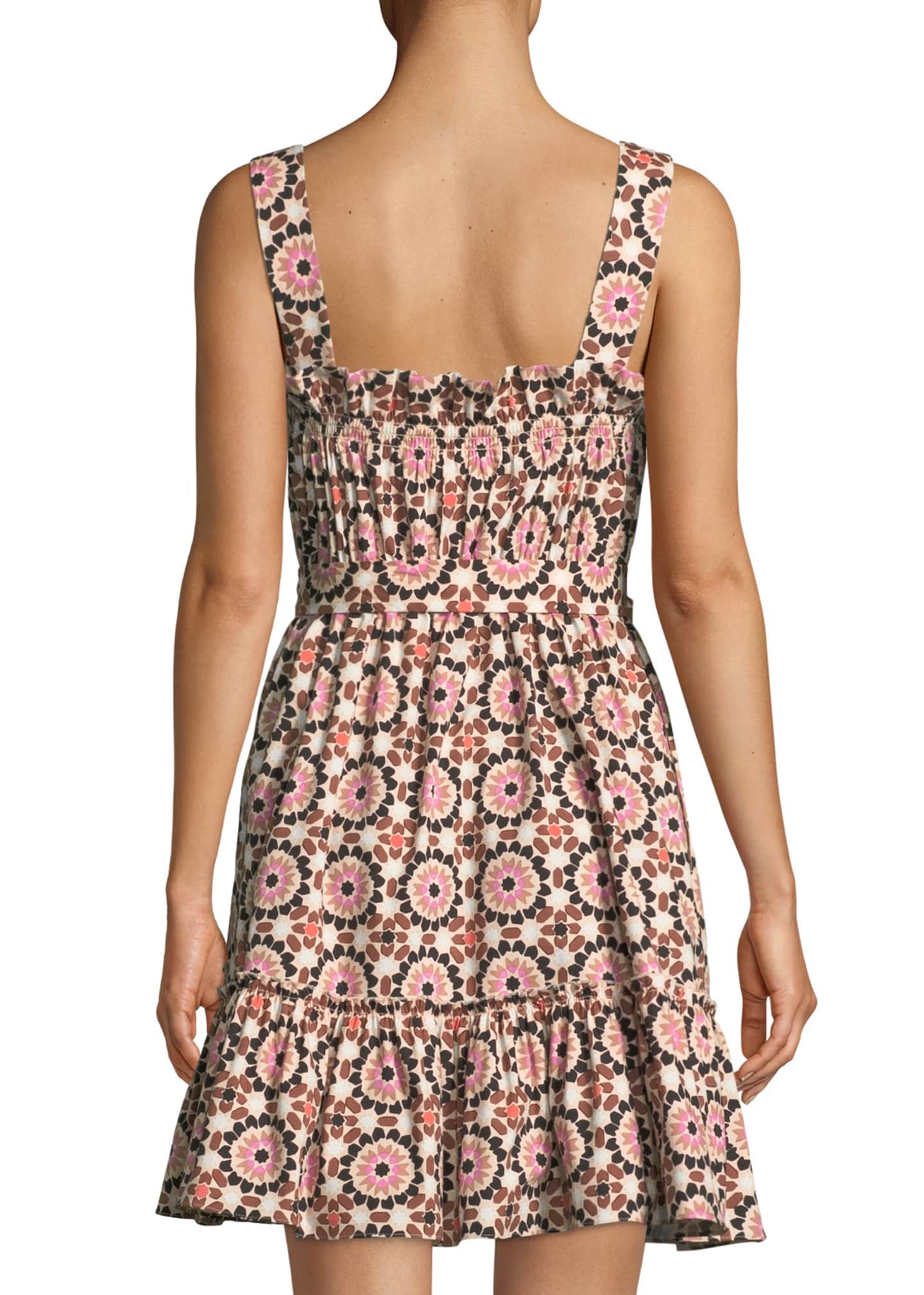 floral mosaic poplin dress