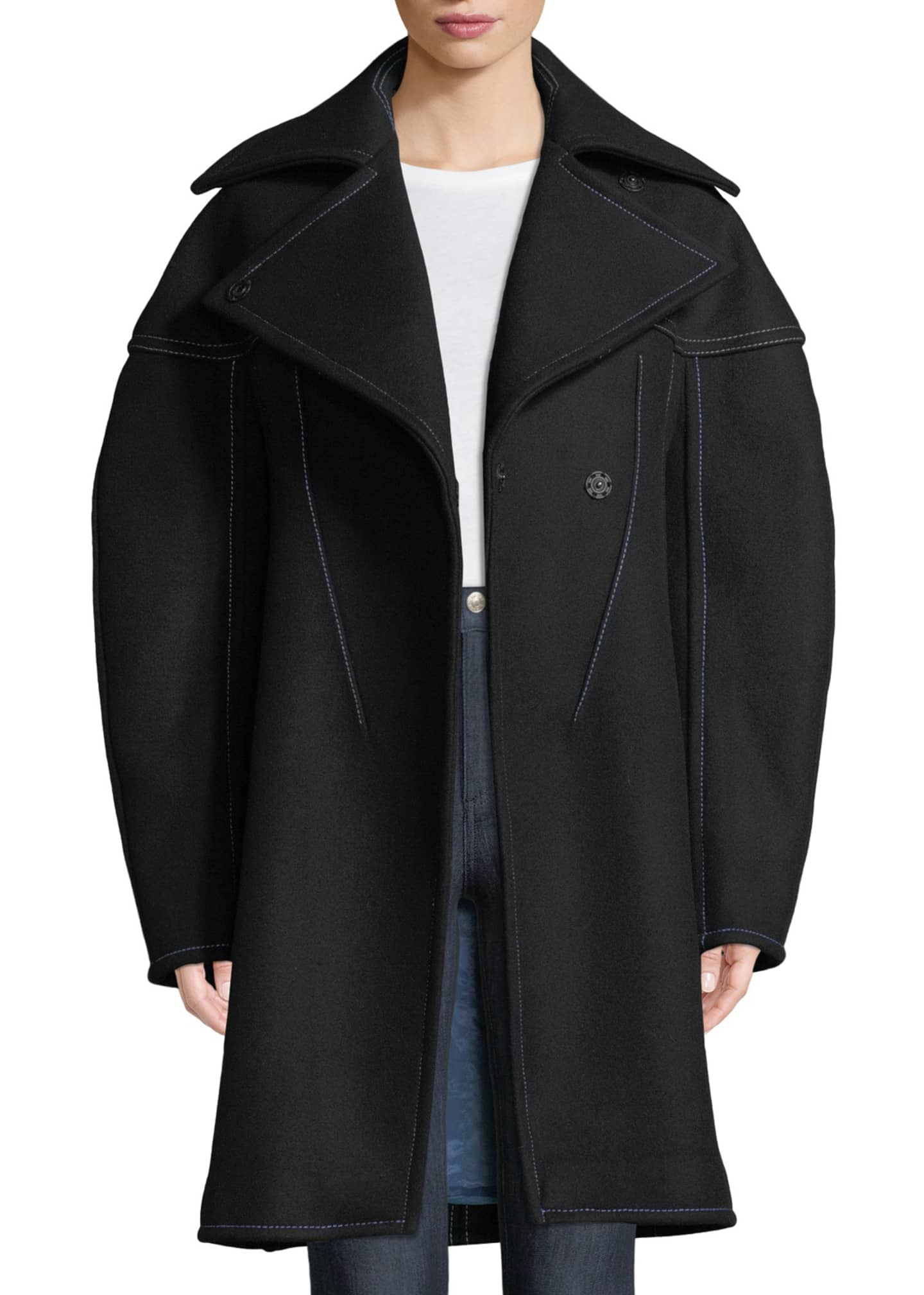 Structured sales wool coat