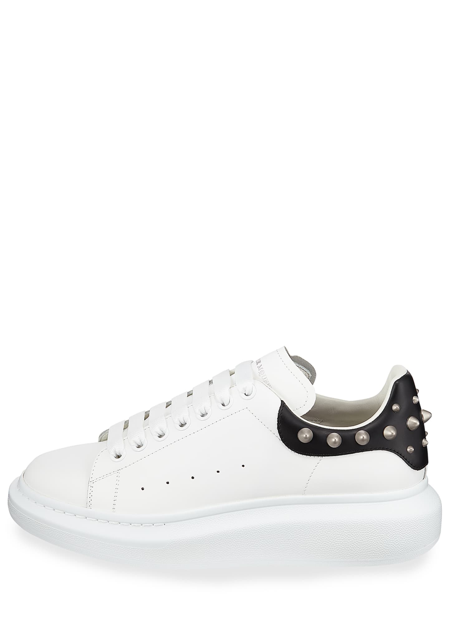 Alexander McQueen Men's Larry Leather Lace-Up Platform Sneakers with ...