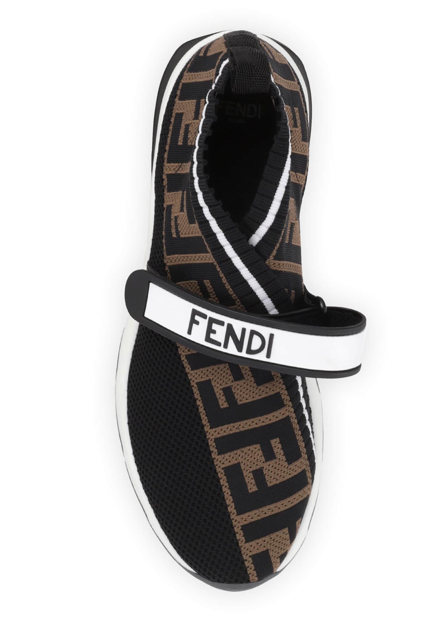 fendi women's rockoko high top knit sneakers