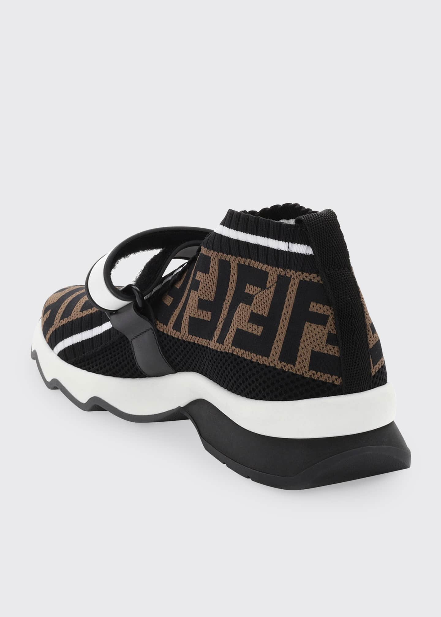 fendi women's rockoko high top knit sneakers