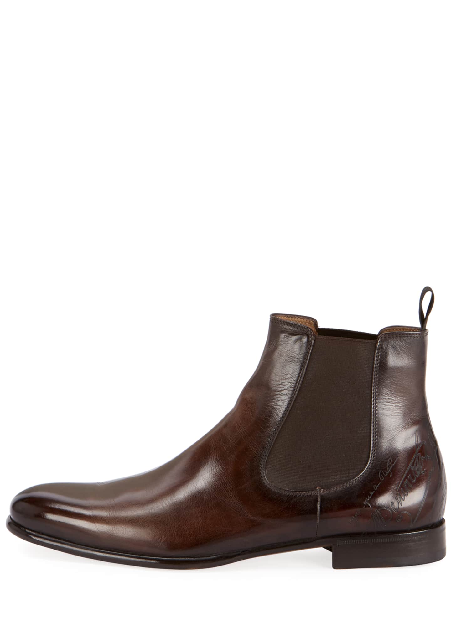 Berluti Men's Scritto Leather Chelsea Boots - Bergdorf Goodman