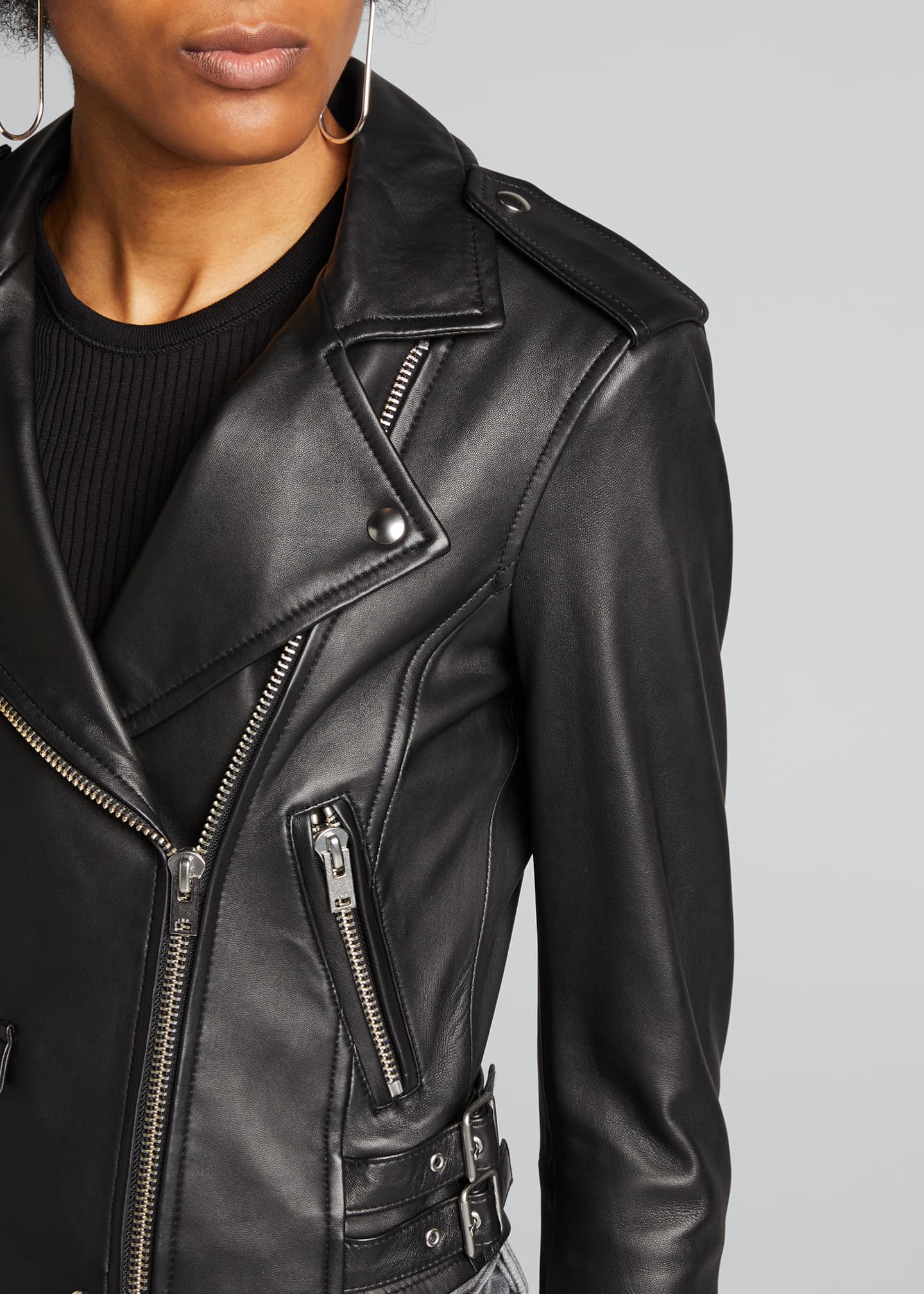 Iro Ashville Cropped Leather Jacket Bergdorf Goodman