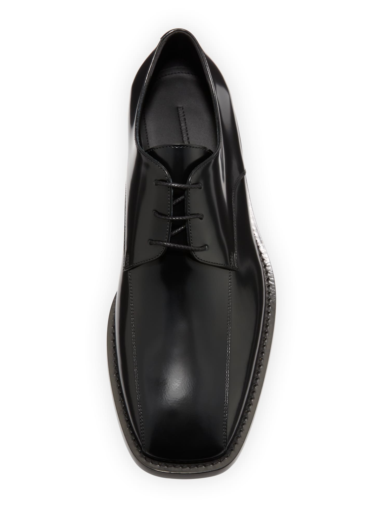 Balenciaga Men's Lace-Up Leather Derby Shoe - Bergdorf Goodman