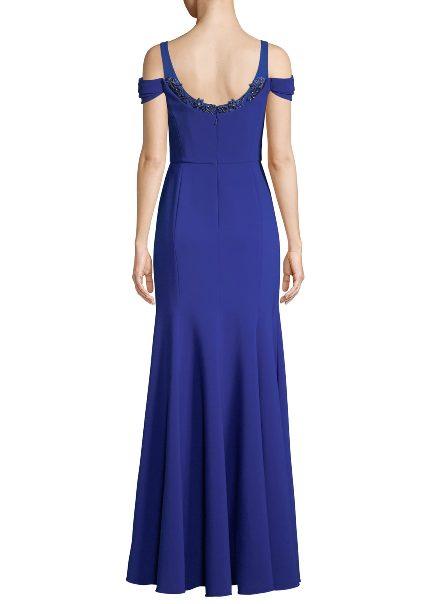 cold shoulder embellished dress